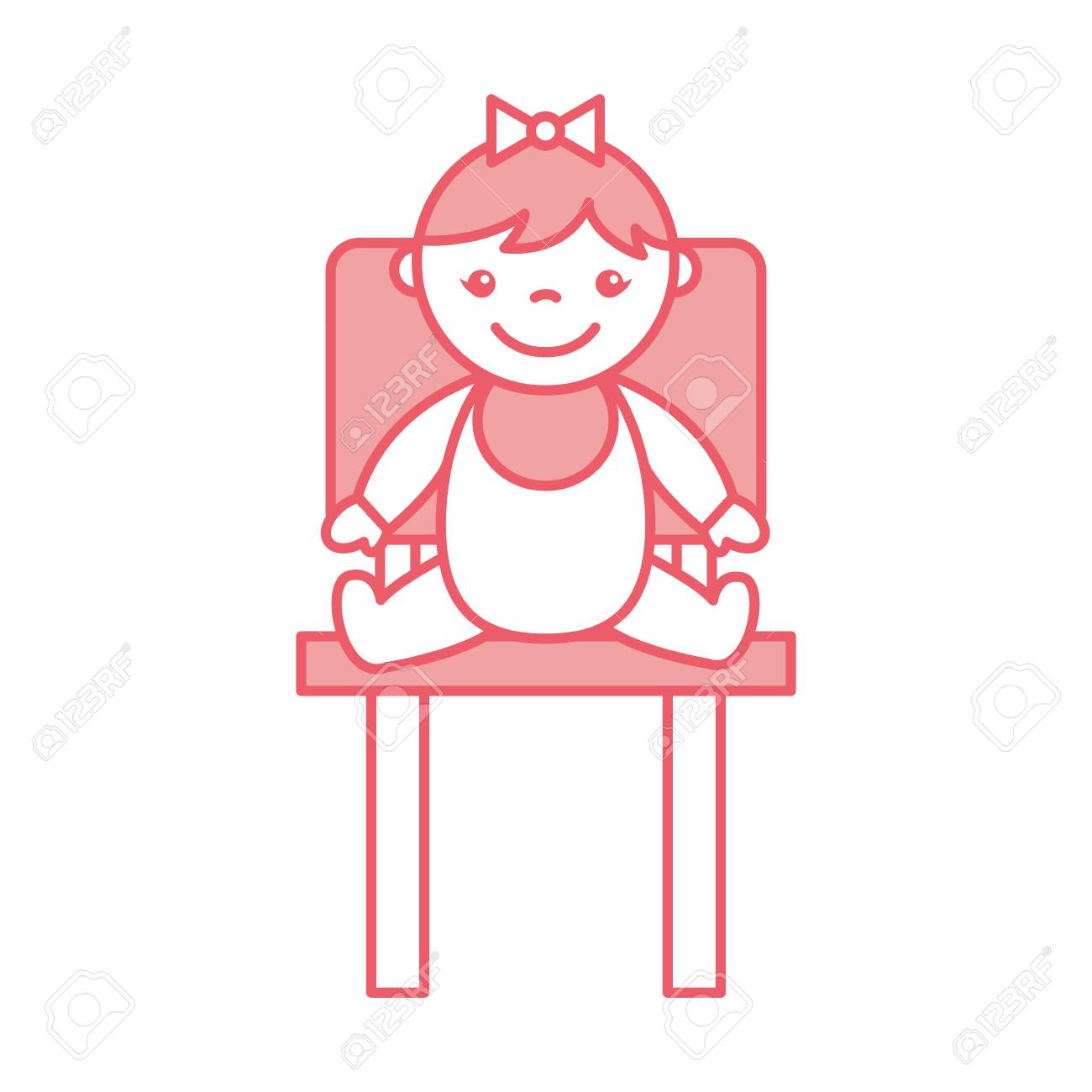 かわいい女の子の赤ちゃん椅子アバター文字ベクトル イラスト デザインの上に座って のイラスト素材 ベクタ Image かわいい女の子の赤ちゃん椅子アバター文字ベクトル イラスト デザインの上に座って のイラスト素材 ベクタ Image