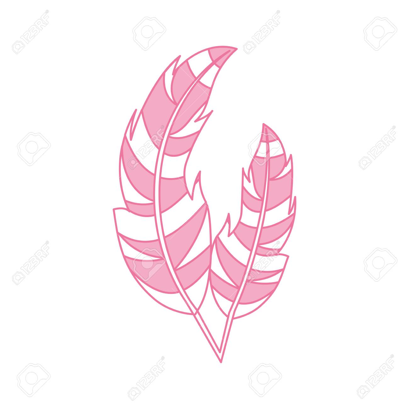 自由奔放に生きるスタイルの装飾的な羽ベクトル イラスト デザインのイラスト素材 ベクタ Image