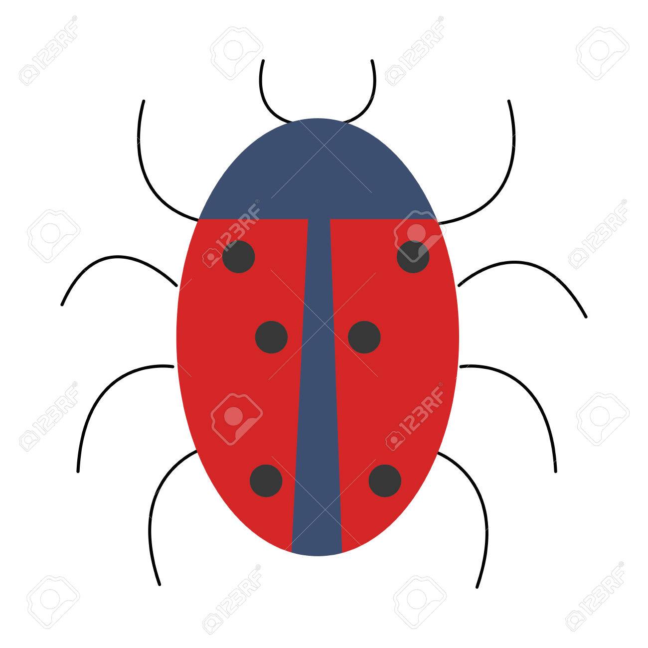 てんとう虫動物分離アイコン ベクトル イラスト デザインのイラスト素材 ベクタ Image