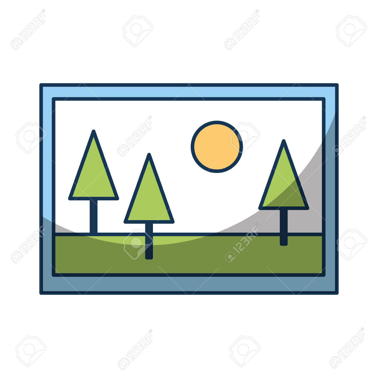 素晴らしい絵風景アイコン ベクトル イラスト デザイン グラフィック のイラスト素材 ベクタ Image