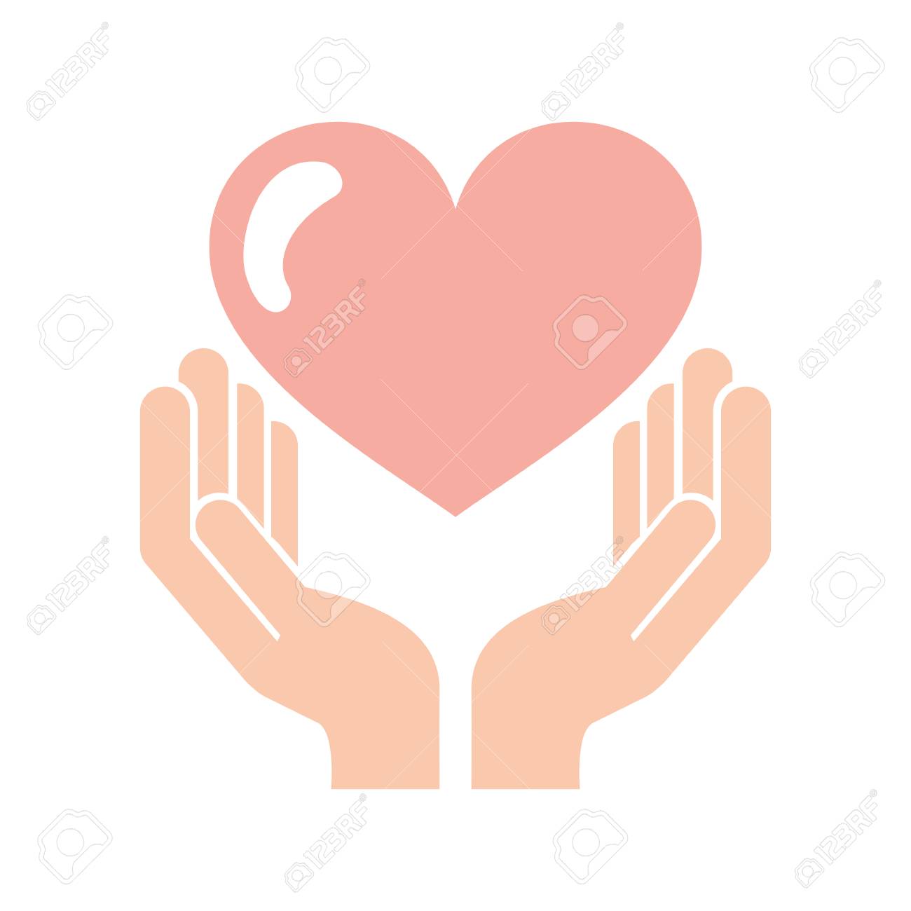 hand human with heart