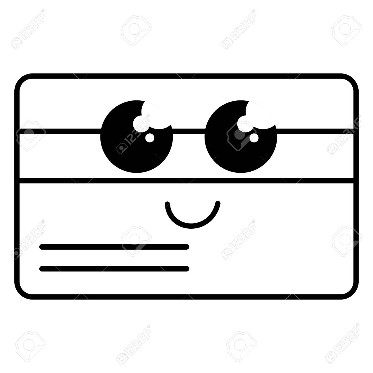 クレジット カード可愛い文字ベクトル イラスト デザインのイラスト素材 ベクタ Image