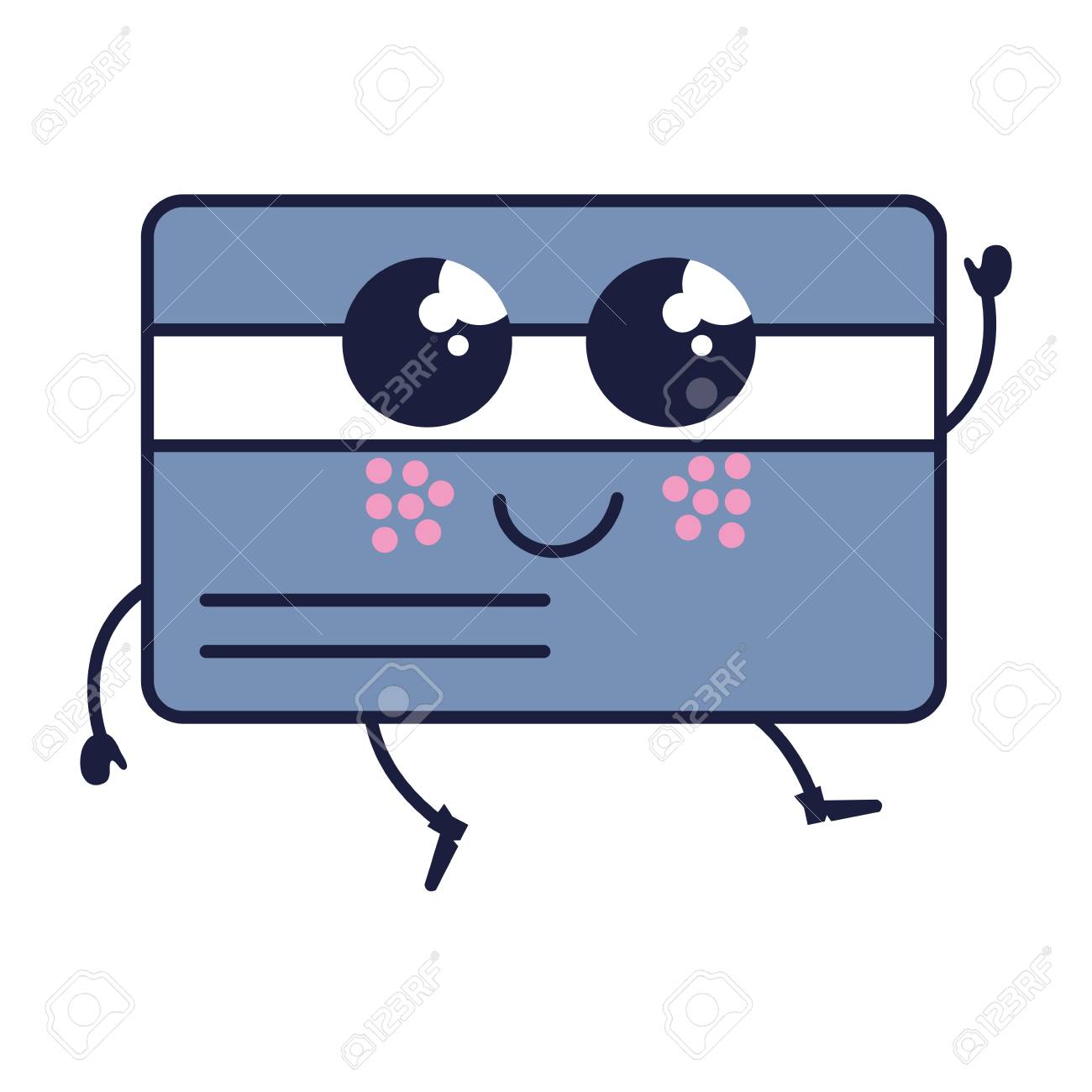 クレジット カードかわいい文字ベクトル イラスト デザインのイラスト素材 ベクタ Image