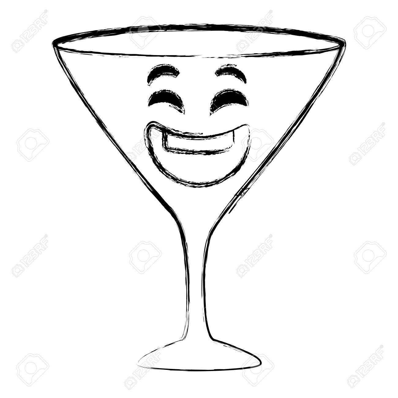 ワイン カップかわいい文字ベクトル イラスト デザインのイラスト素材 ベクタ Image