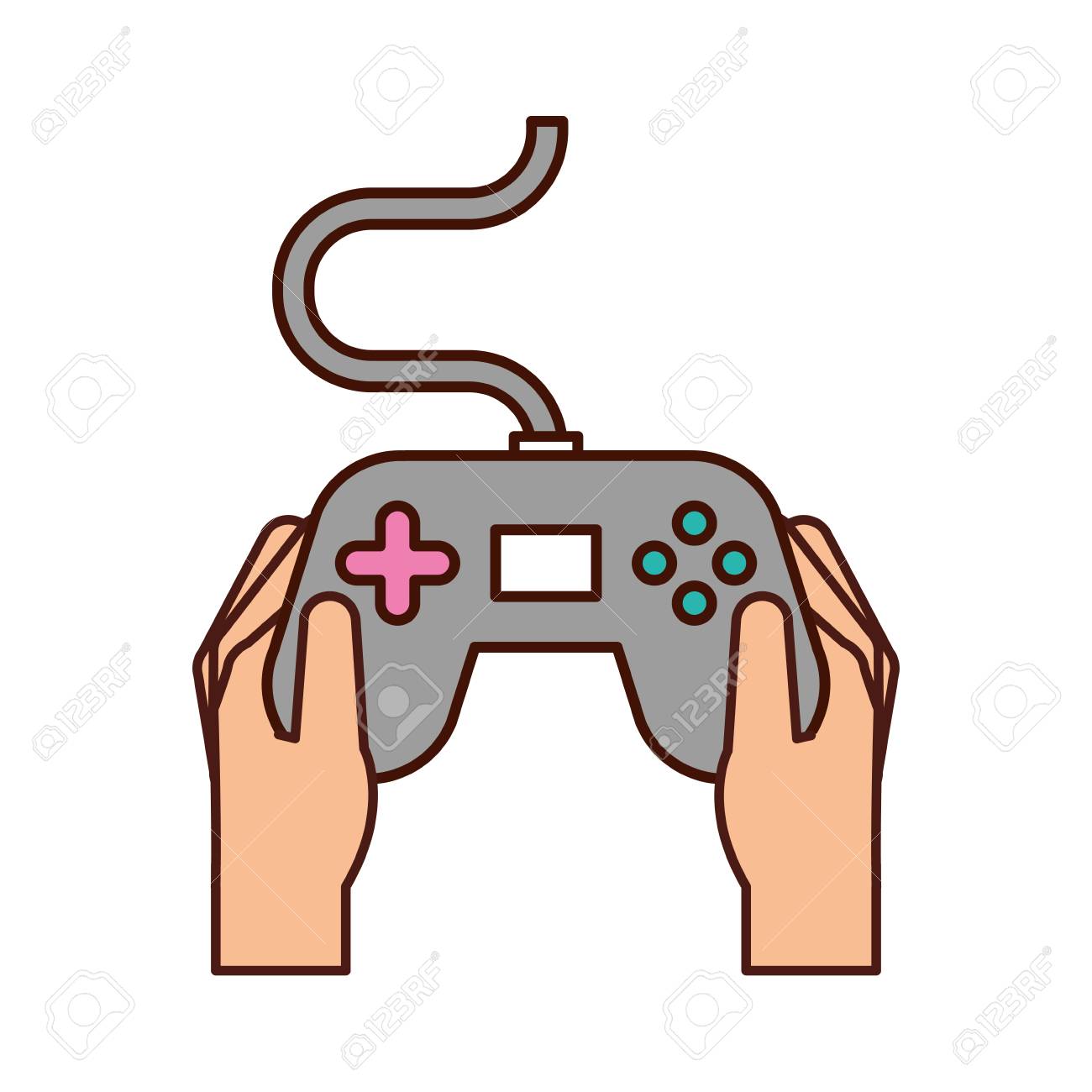 ゲーム コントロールのアイコン ベクトル イラスト デザインを手のイラスト素材 ベクタ Image 0428