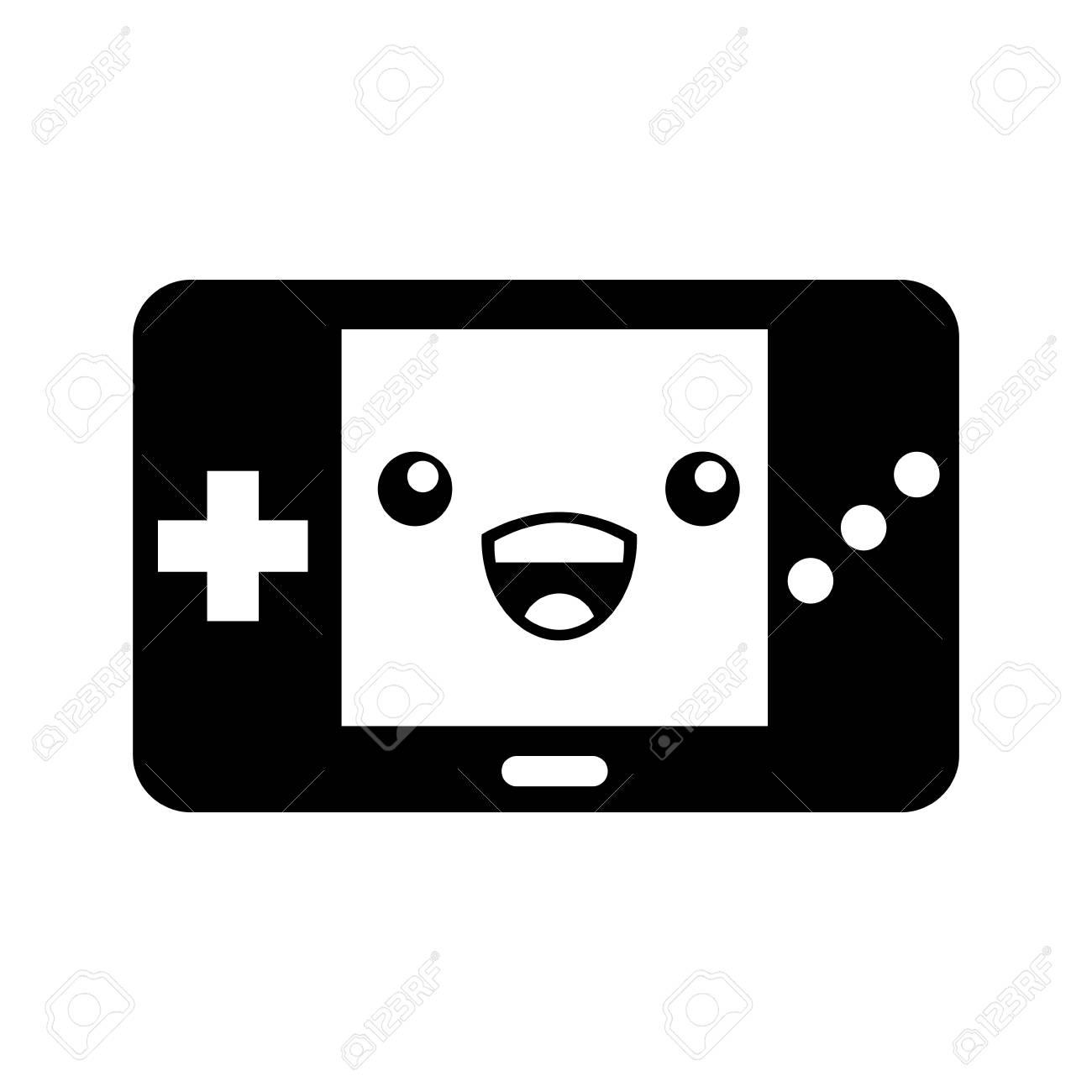 ポータブル ビデオ ゲーム コンソールの文字ベクトル イラスト デザインのイラスト素材 ベクタ Image