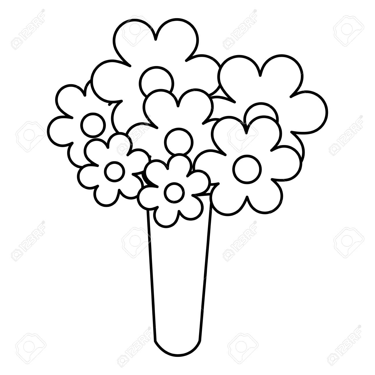 花ベクトル イラスト デザインのかわいい花束のイラスト素材 ベクタ Image 82364759