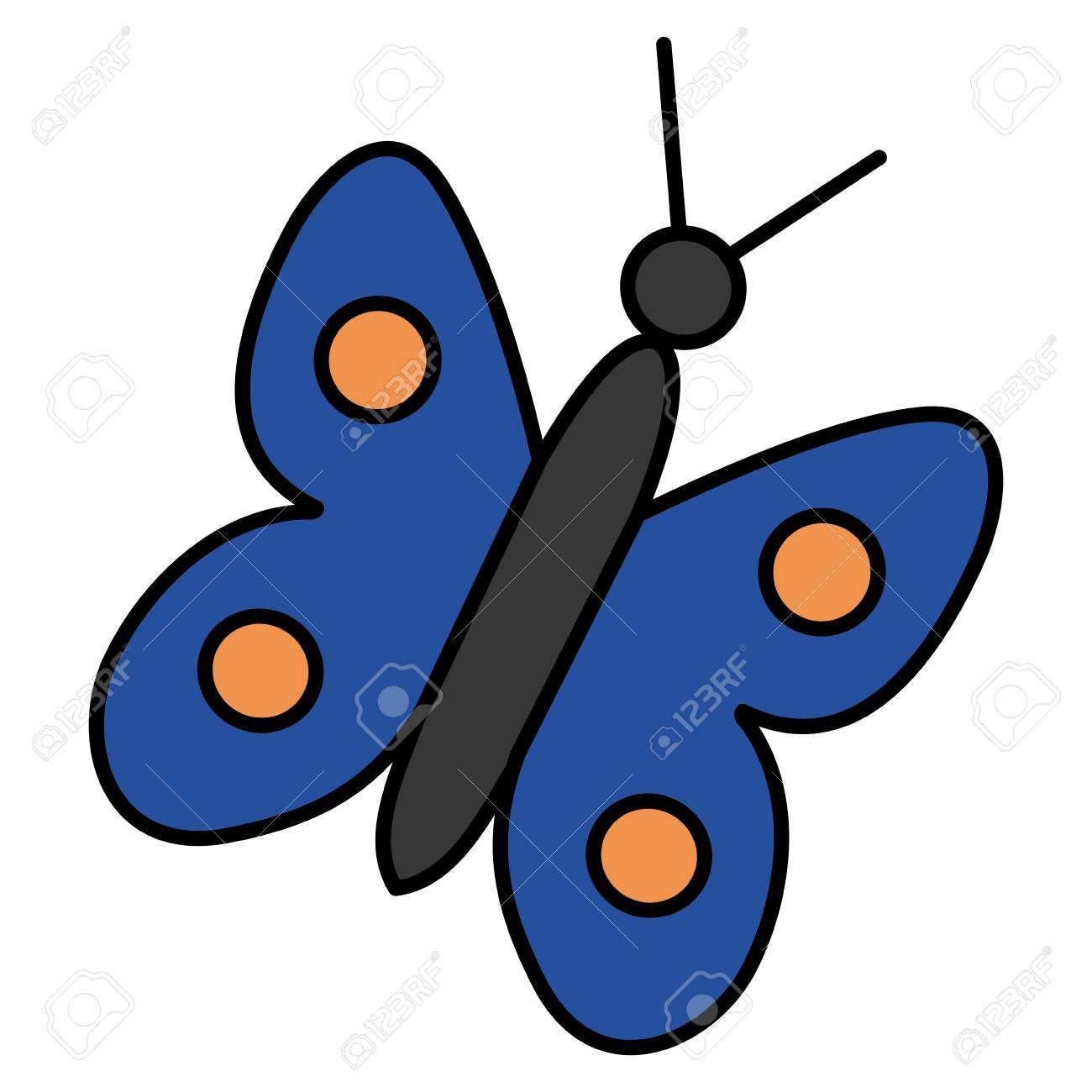 かわいい蝶のアイコン ベクトル イラスト デザインを分離しました のイラスト素材 ベクタ Image 4064