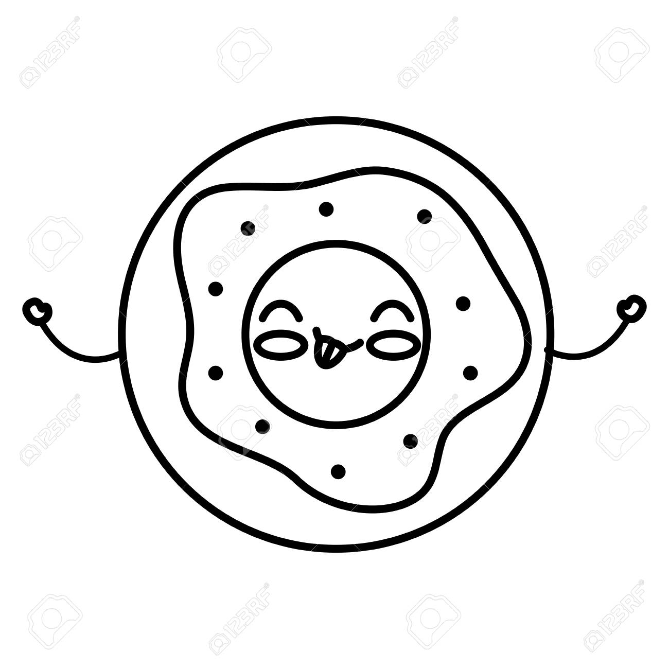 おいしいドーナツかわいい文字ベクトル イラスト デザイン のイラスト素材 ベクタ Image