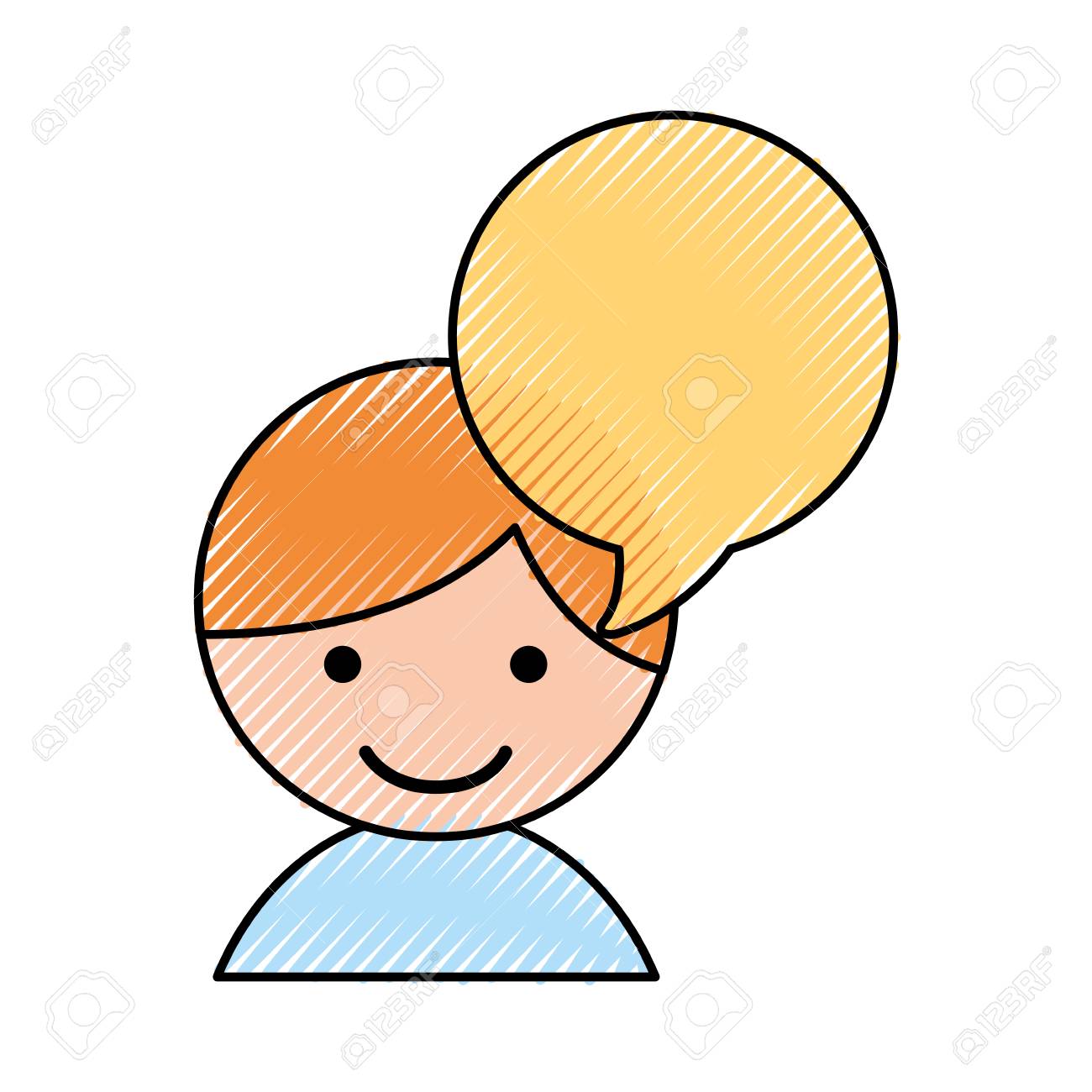 Susse Kleine Junge Mit Sprechblase Vektor Illustration Design Lizenzfrei Nutzbare Vektorgrafiken Clip Arts Illustrationen Image 82758779
