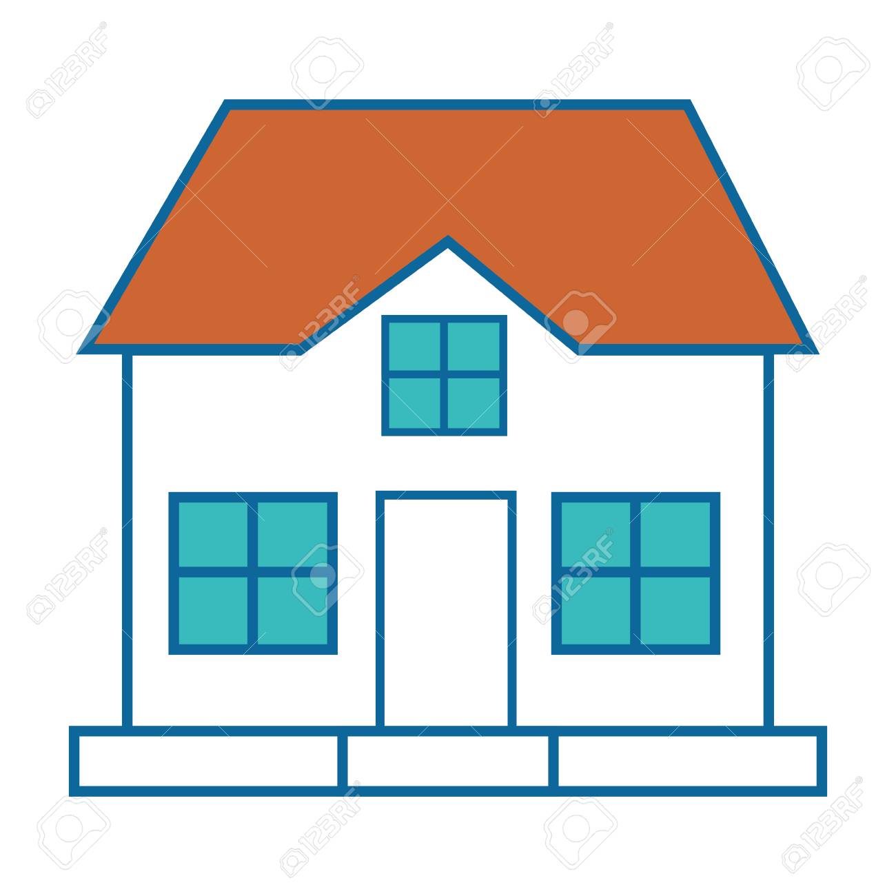 孤立した大きな家のアイコン ベクトル イラスト グラフィック デザインのイラスト素材 ベクタ Image