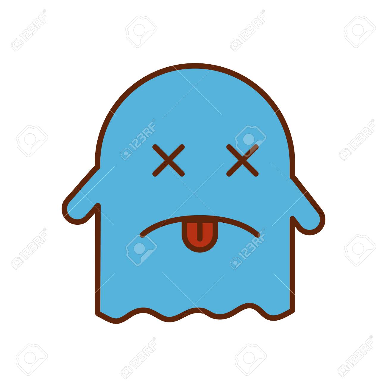 Ghost Kawaii Character Icon Vector Illustration Design Royalty Free Cliparts Vectors And Stock Illustration Image
