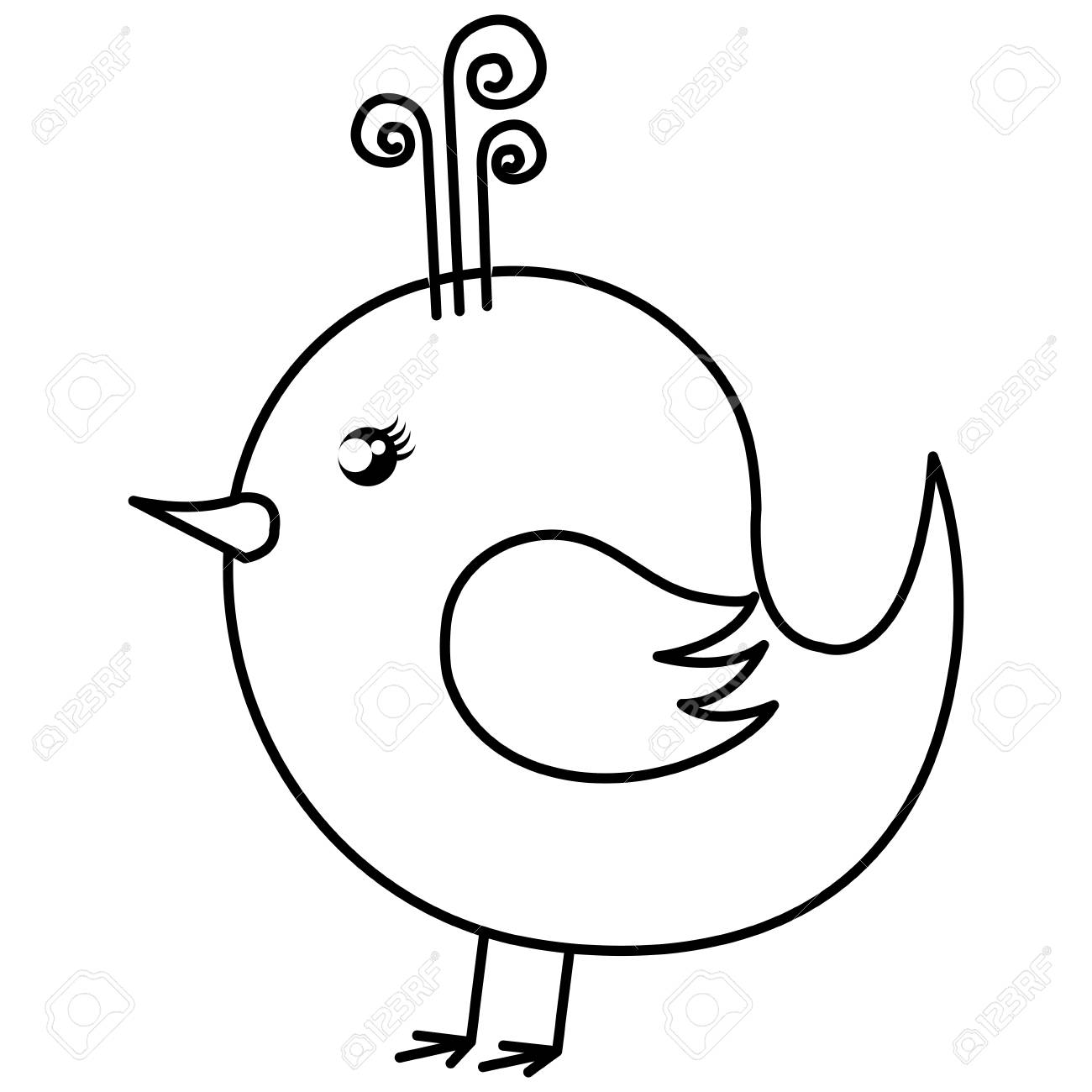 かわいい鳥のアイコン ベクトル イラスト デザインを描くのイラスト素材 ベクタ Image 82984589