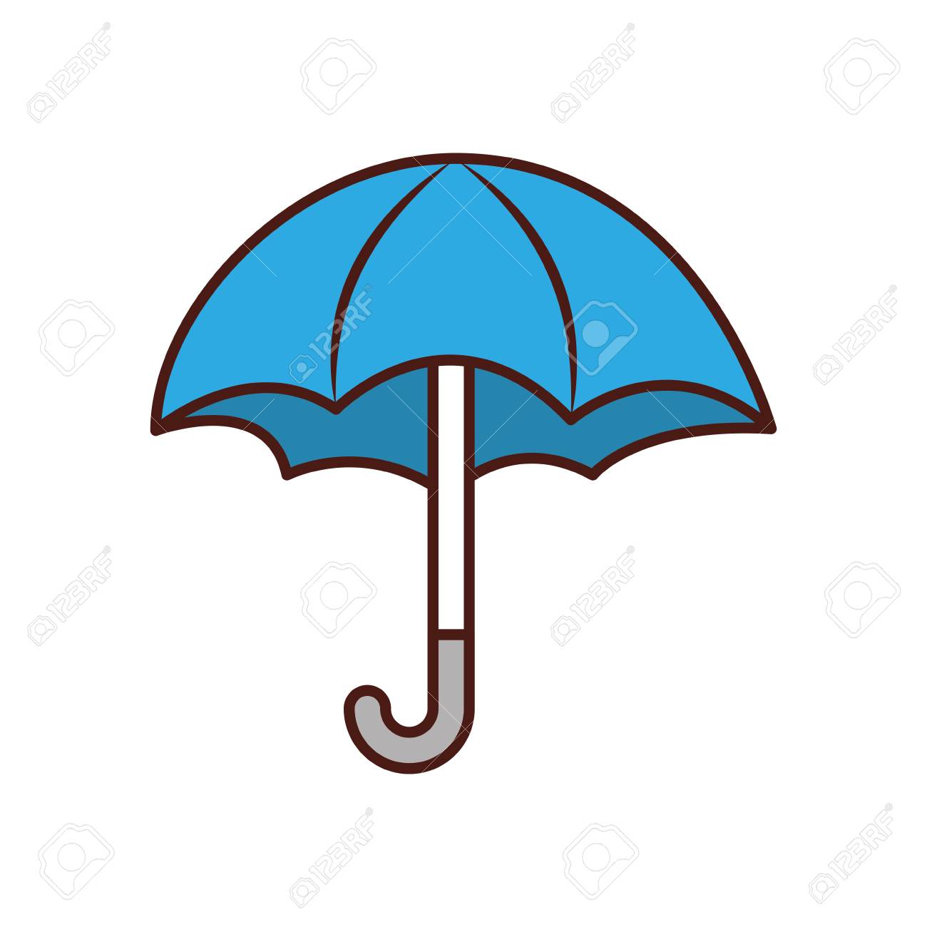 cute umbrella isolated icon vector illustration design royalty free