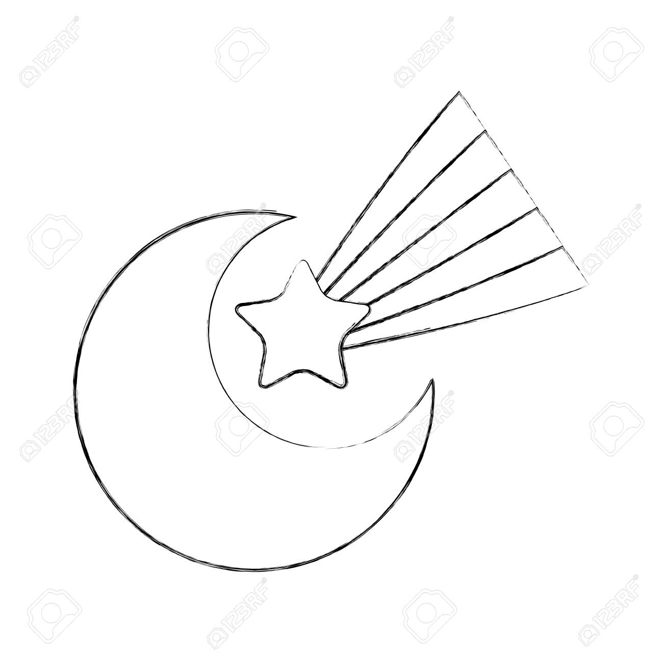 かわいい月流れ星ベクトル イラスト デザインのイラスト素材 ベクタ かわいい月流れ星ベクトル イラスト デザインのイラスト素材 ベクタ