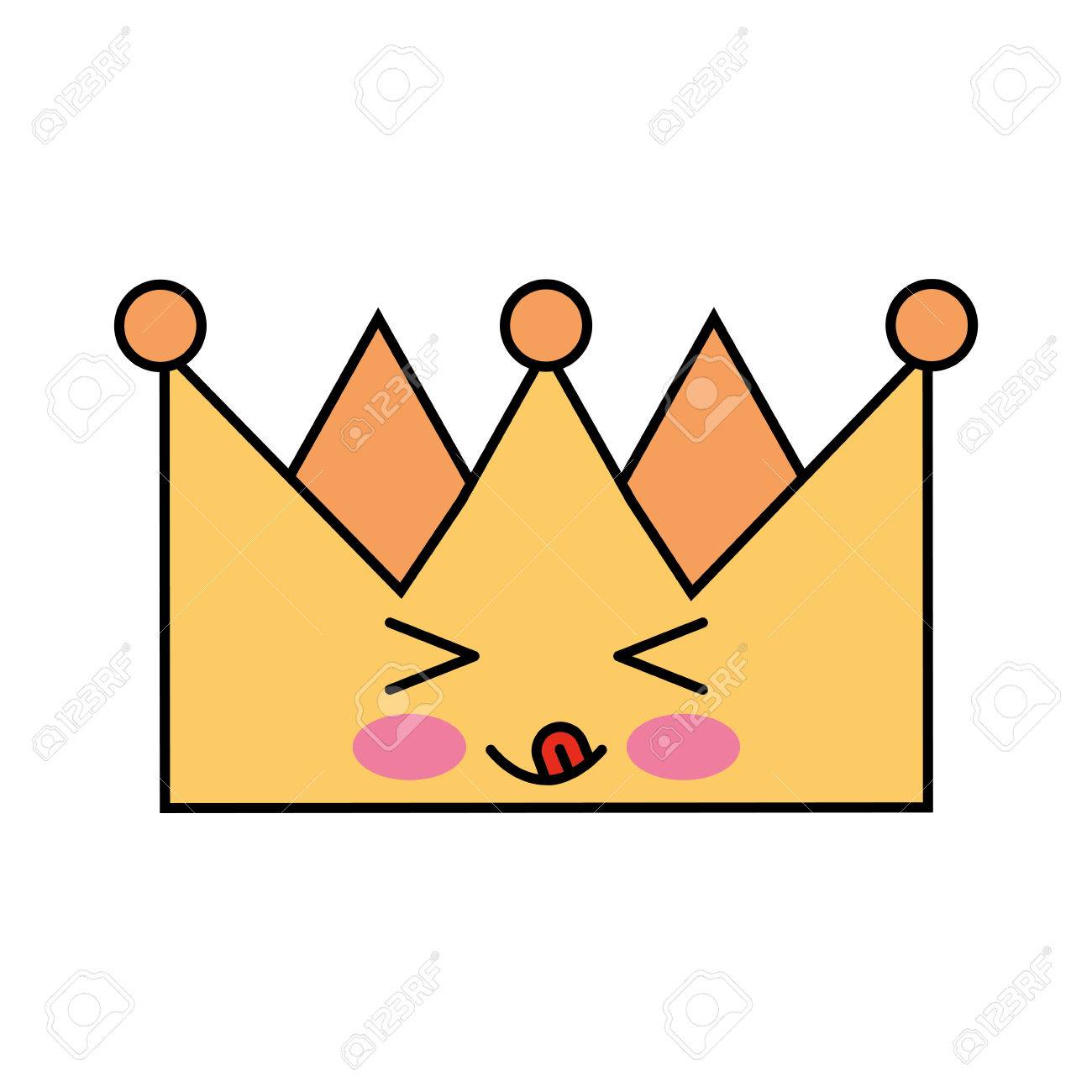 王の王冠かわいい文字ベクトル イラスト デザイン のイラスト素材 ベクタ Image