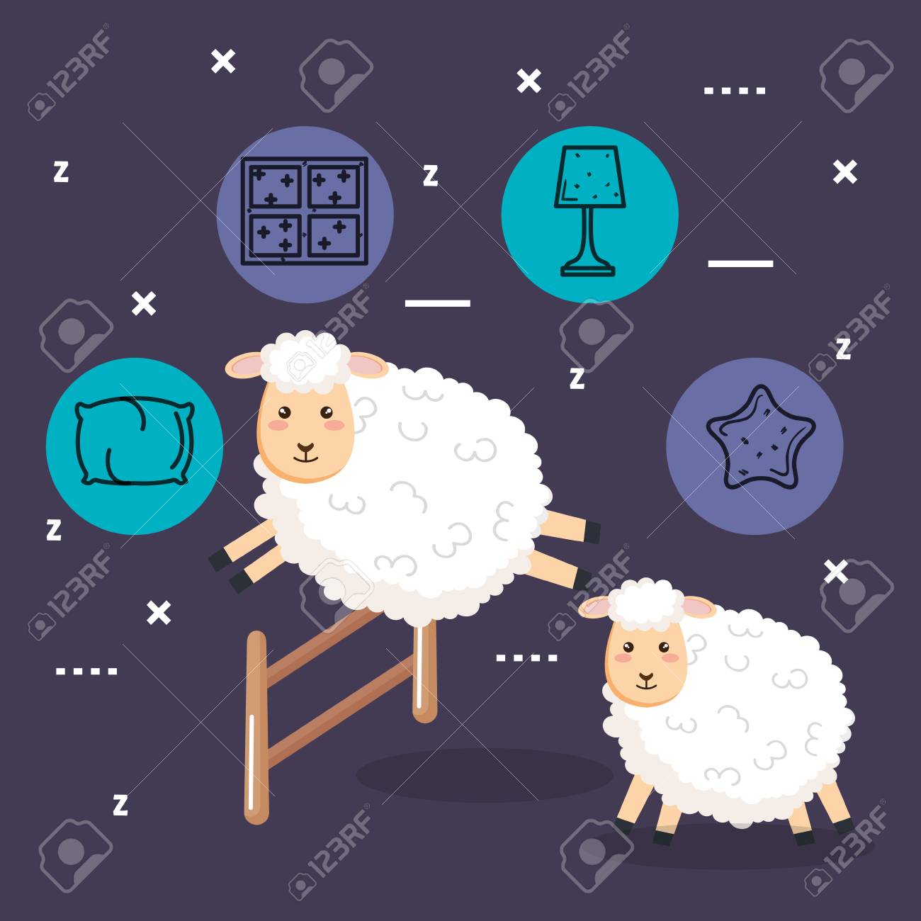 おやすみ睡眠漫画羊動物ベクトル イラストのイラスト素材 ベクタ Image 3664