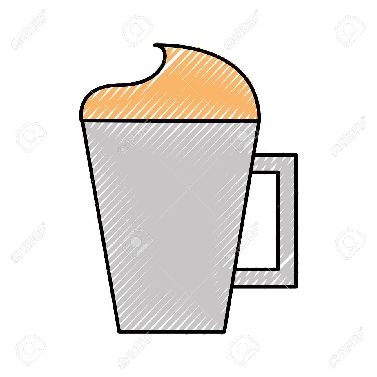 Iced Coffee Cup Isolated Icon Vector Illustration Design Stock Iced Coffee Cup Isolated Icon Vector Illustration Design Stock
