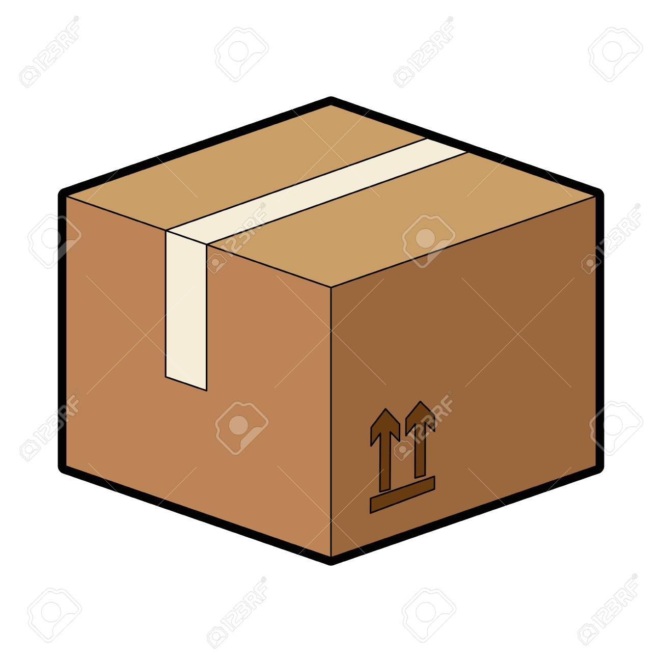 Karton Symbol Auf Weißem Hintergrund Vektor-Illustration Lizenzfrei  nutzbare SVG, Vektorgrafiken, Clip Arts, Illustrationen. Image 84525838.