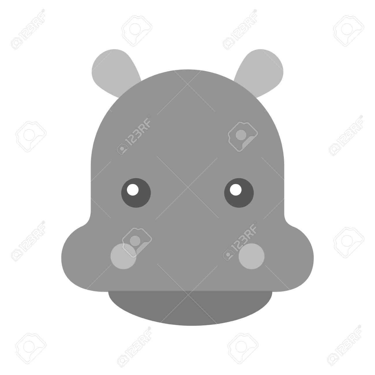 野生のカバのアイコン ベクトル イラスト デザインを分離しました のイラスト素材 ベクタ Image 84600007