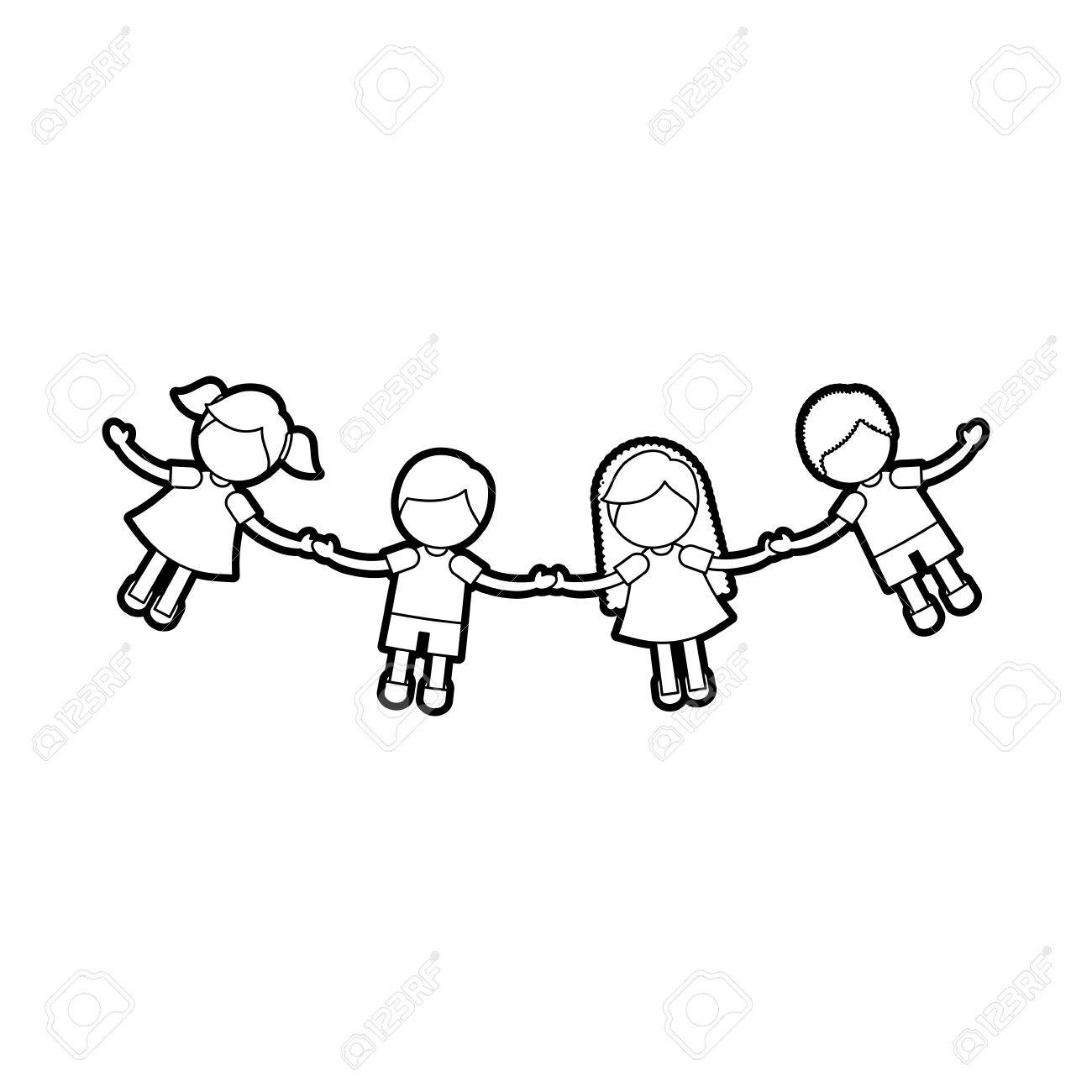 Kinder Halten Hande Zeichen Vektor Illustration Design Lizenzfrei Nutzbare Vektorgrafiken Clip Arts Illustrationen Image 84668510