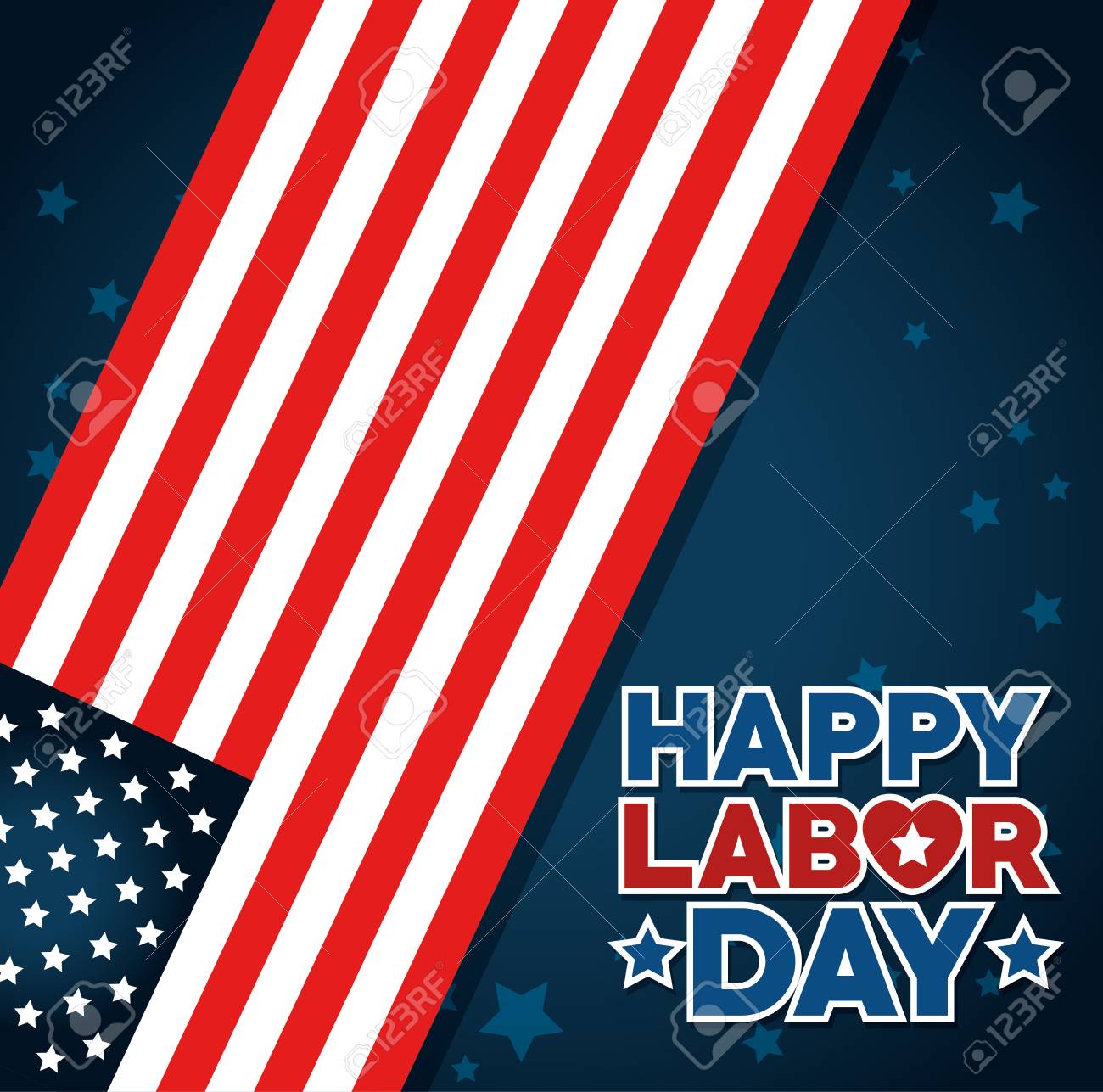 flag of labor day in usa theme vector illustration royalty free labor day theme