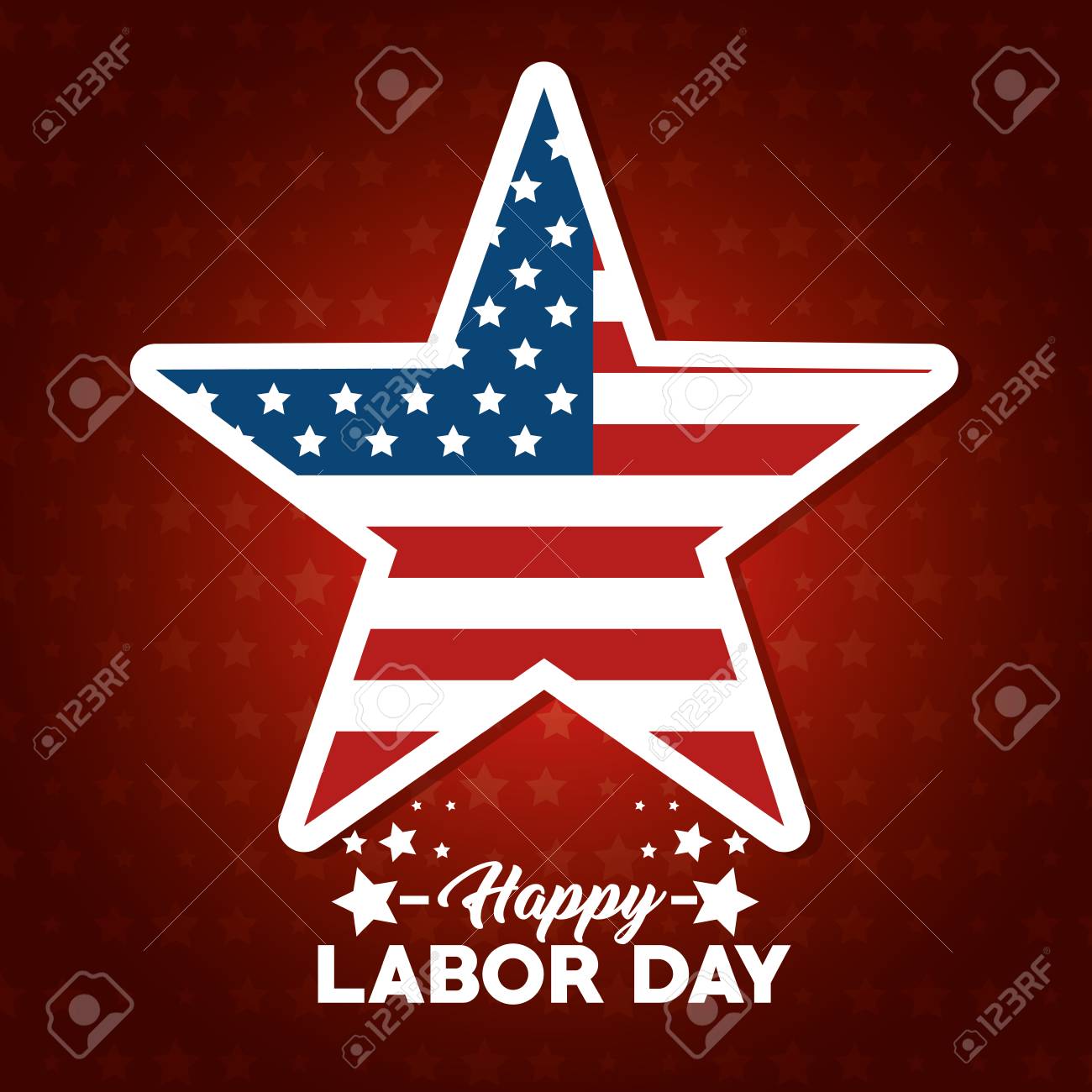 star of labor day in usa theme vector illustration royalty free labor day theme