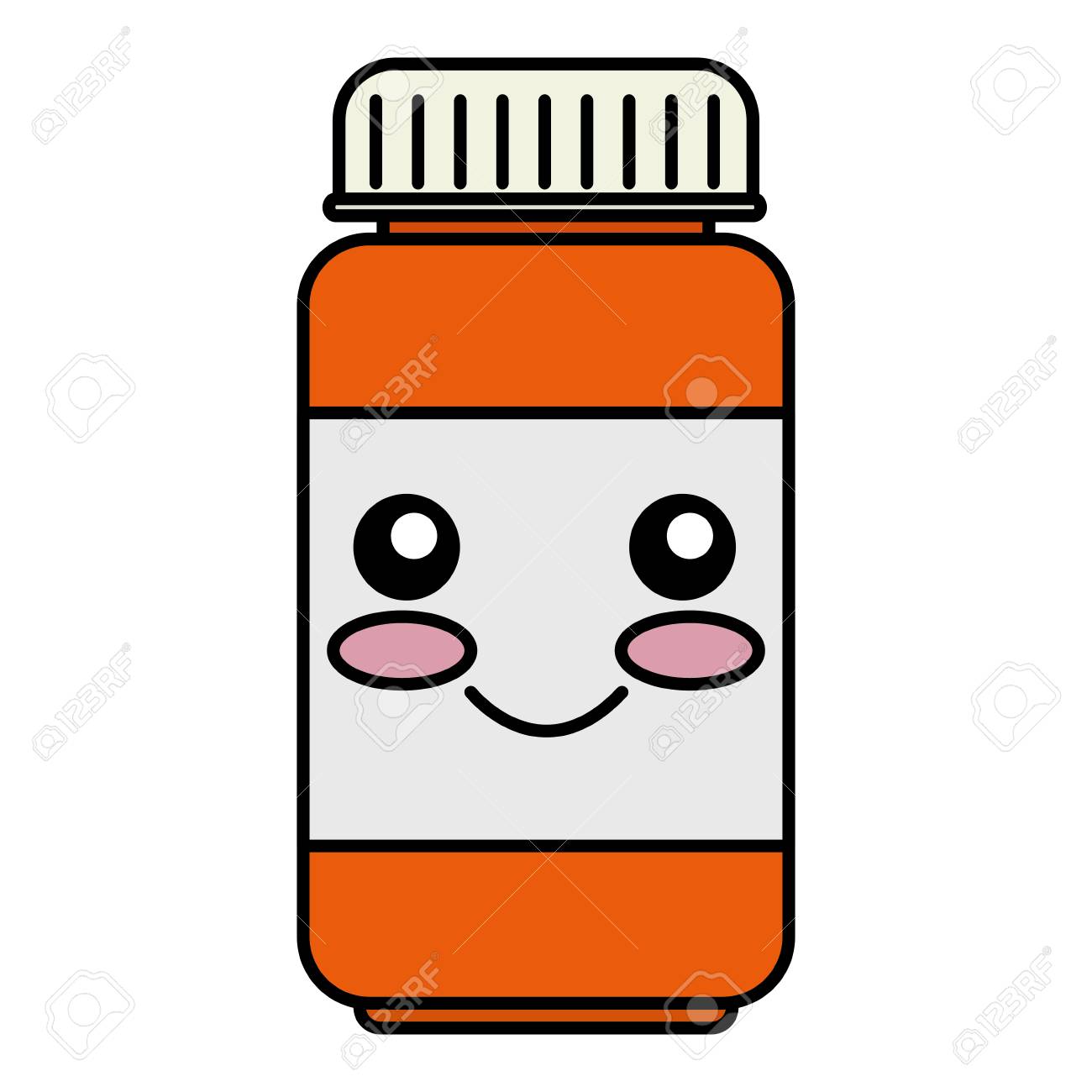 ボトル薬カワイイ文字ベクトル イラスト デザインのイラスト素材 ベクタ Image