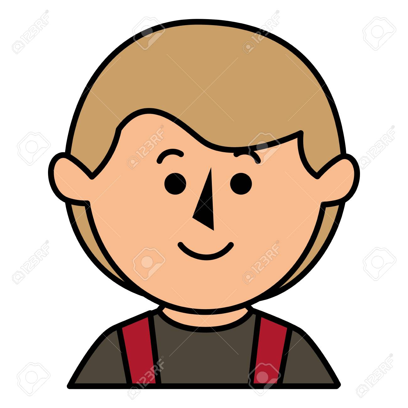 かわいい男の子アバターの文字ベクトル イラスト デザインのイラスト素材 ベクタ Image