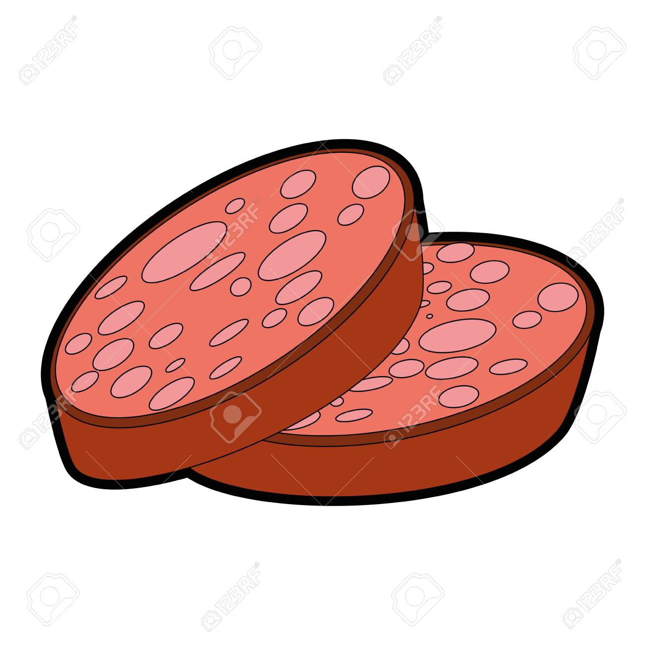 Sliced Sausage Meat Icon Vector Illustration Graphic Desgn Royalty Free  SVG, Cliparts, Vectors, and Stock Illustration. Image 85077566., image size:1300x1300