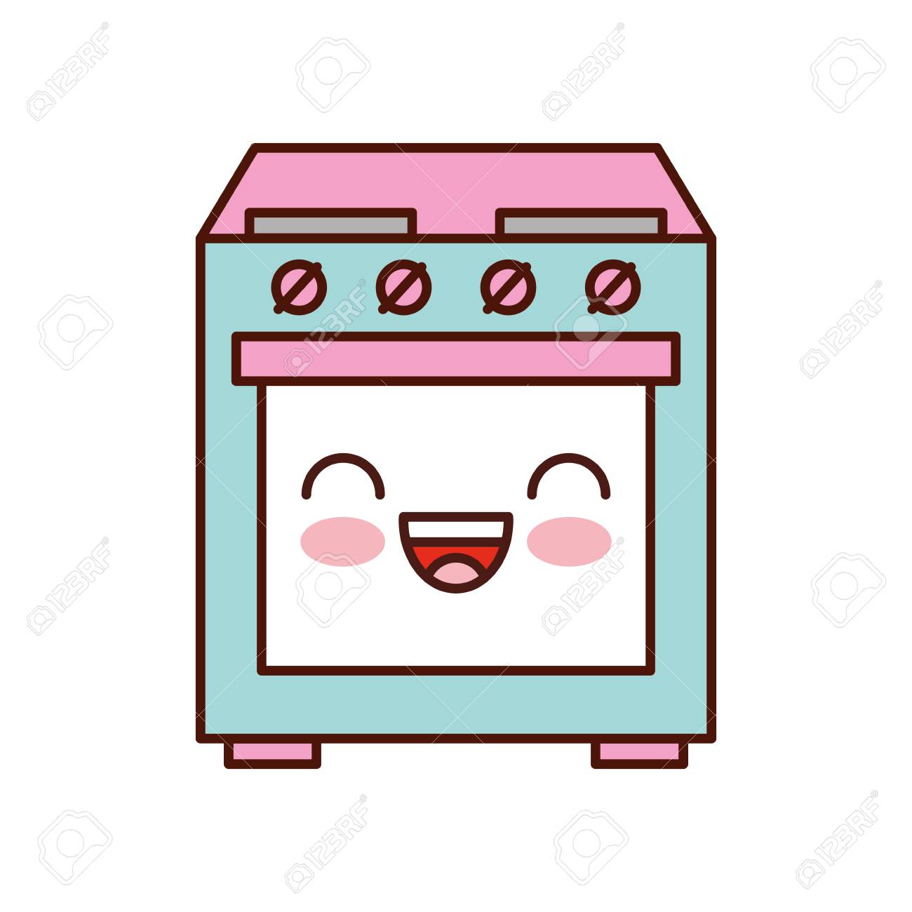 Cute Appliance Oven Kitchen Machine Image Vector Illustration Royalty Free  SVG, Cliparts, Vectors, and Stock Illustration. Image 85141764., image size:1300x1300
