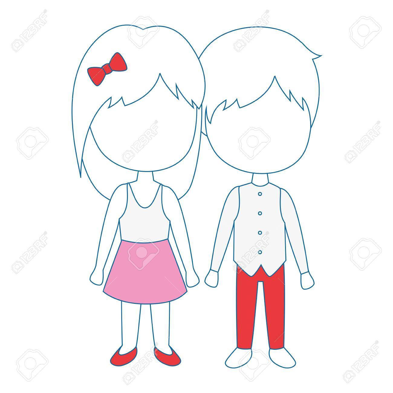 愛のベクトルのイラスト デザインでお似合いのカップル のイラスト素材 ベクタ Image