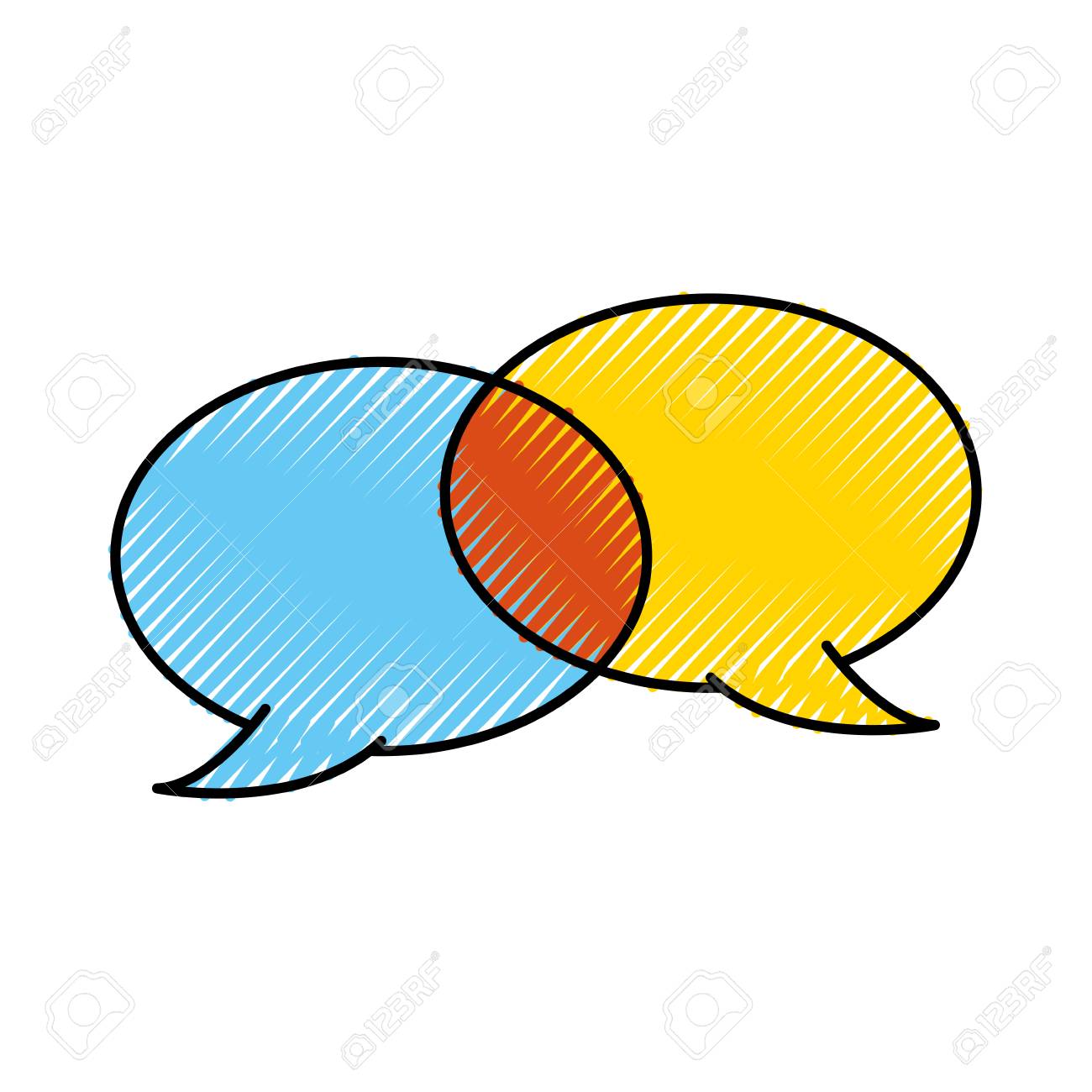 吹き出しチャットコメントメッセージトークベクトルイラスト のイラスト素材 ベクタ Image