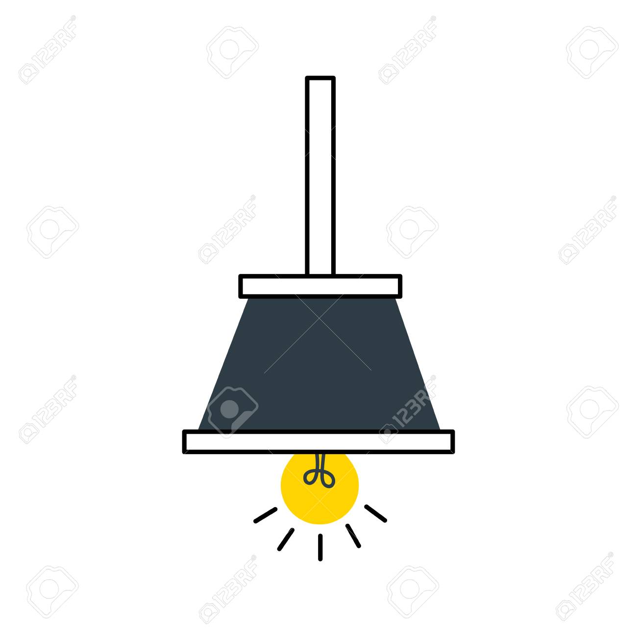 Colgante Lámpara Bombilla Luz Decoración Objeto Vector Colgante Lámpara Bombilla Luz Ilustración De Dibujos