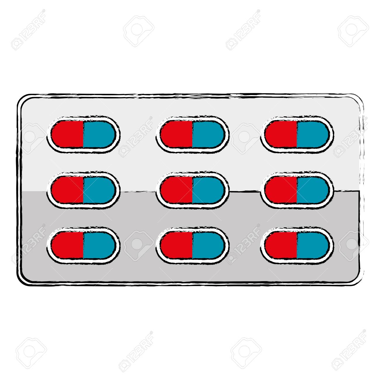 カプセル薬単離アイコンベクトルイラストデザインのイラスト素材