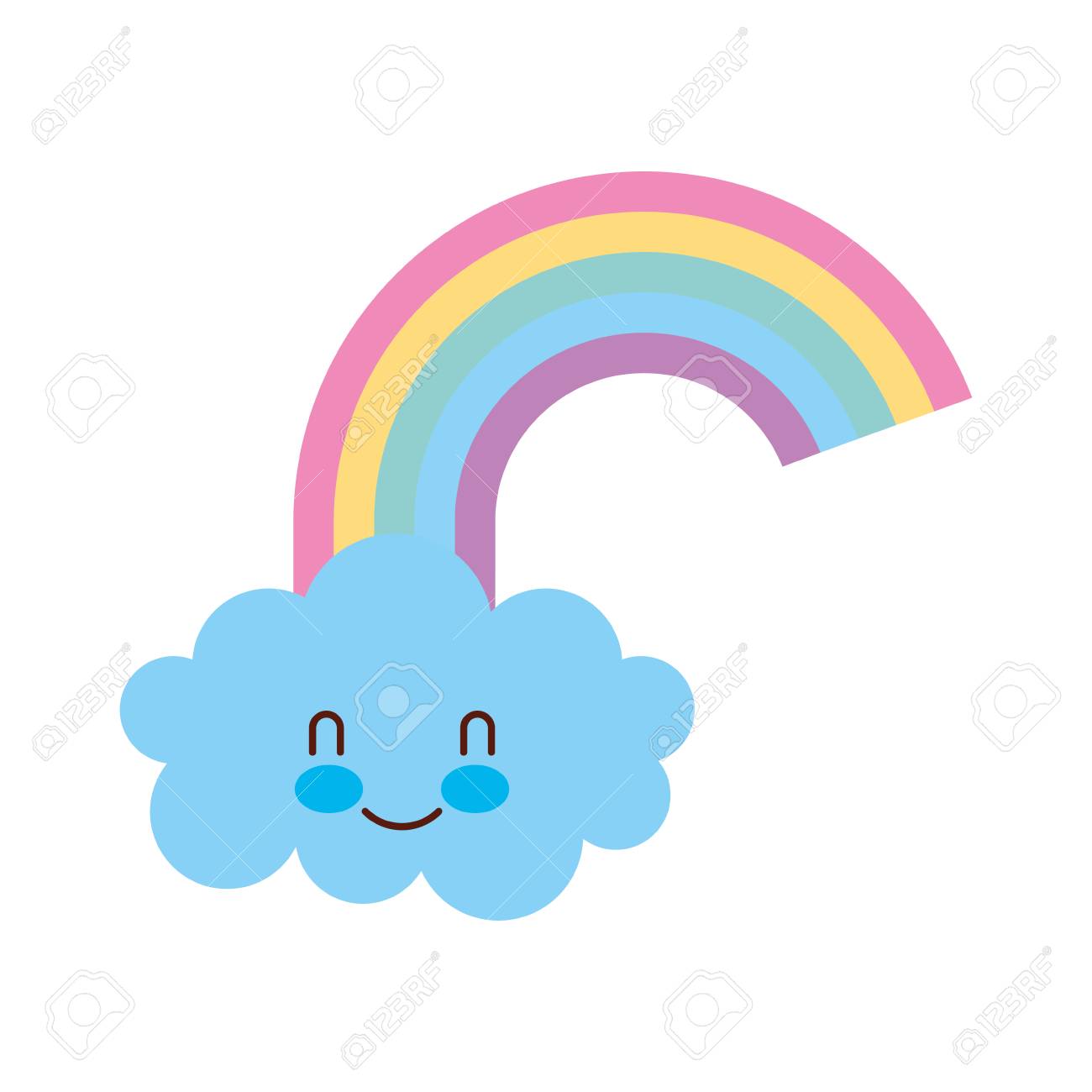 Dessin Anime Jolie Nuage D Arc En Ciel Baby Shower Image Illustration Vectorielle Clip Art Libres De Droits Vecteurs Et Illustration Image