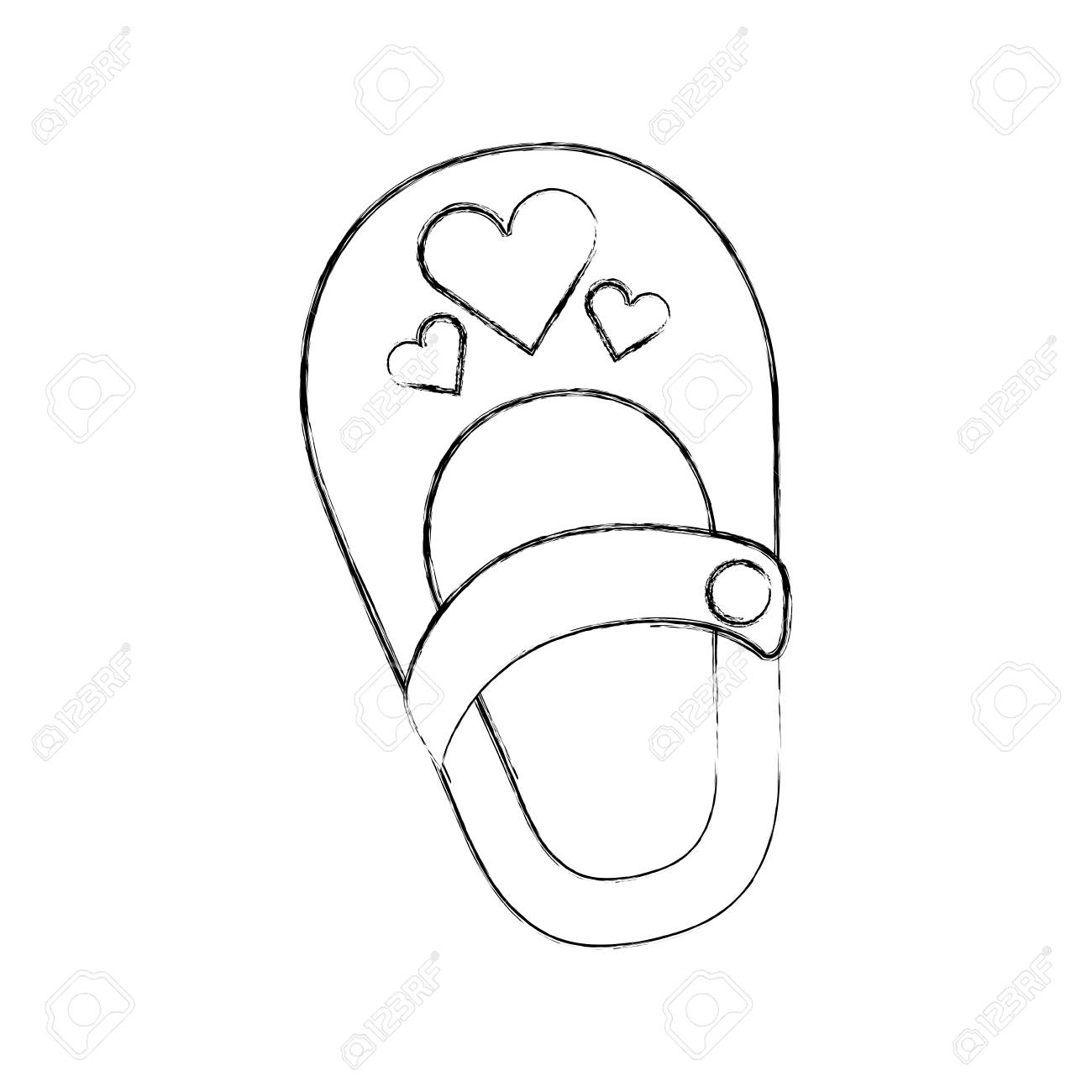 Fille Mignonne Chaussures Bebe Douche Decoration Celebration Illustration Vectorielle Clip Art Libres De Droits Vecteurs Et Illustration Image