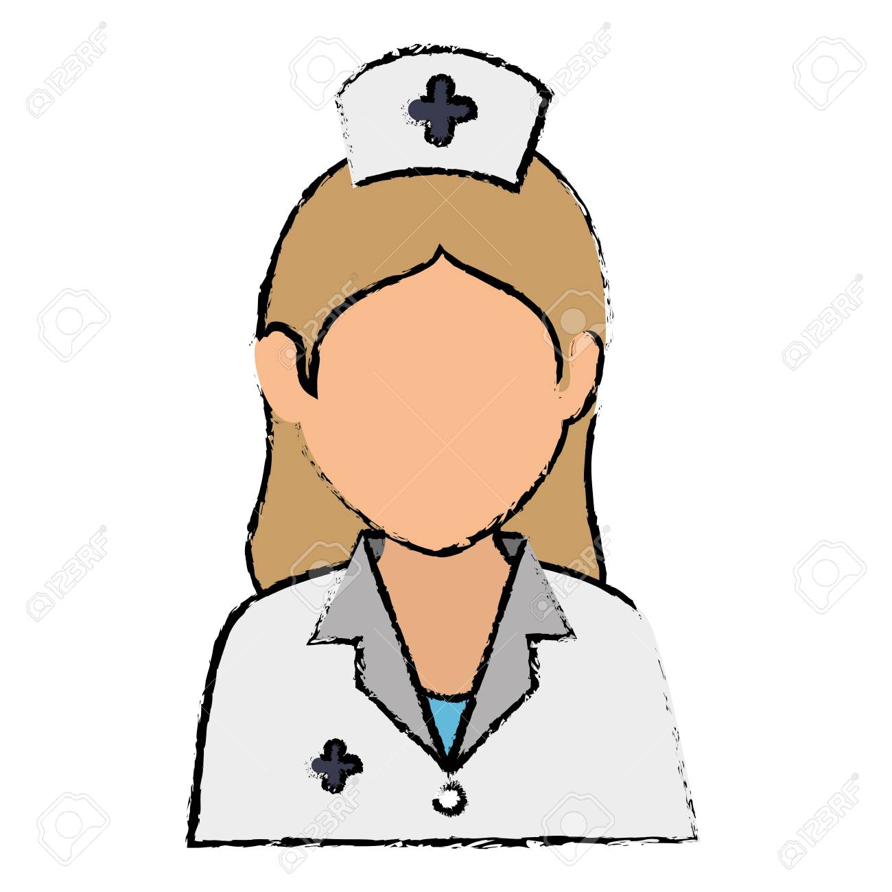 ナース美しいアバターキャラクターベクターイラストデザインのイラスト素材 ベクタ Image