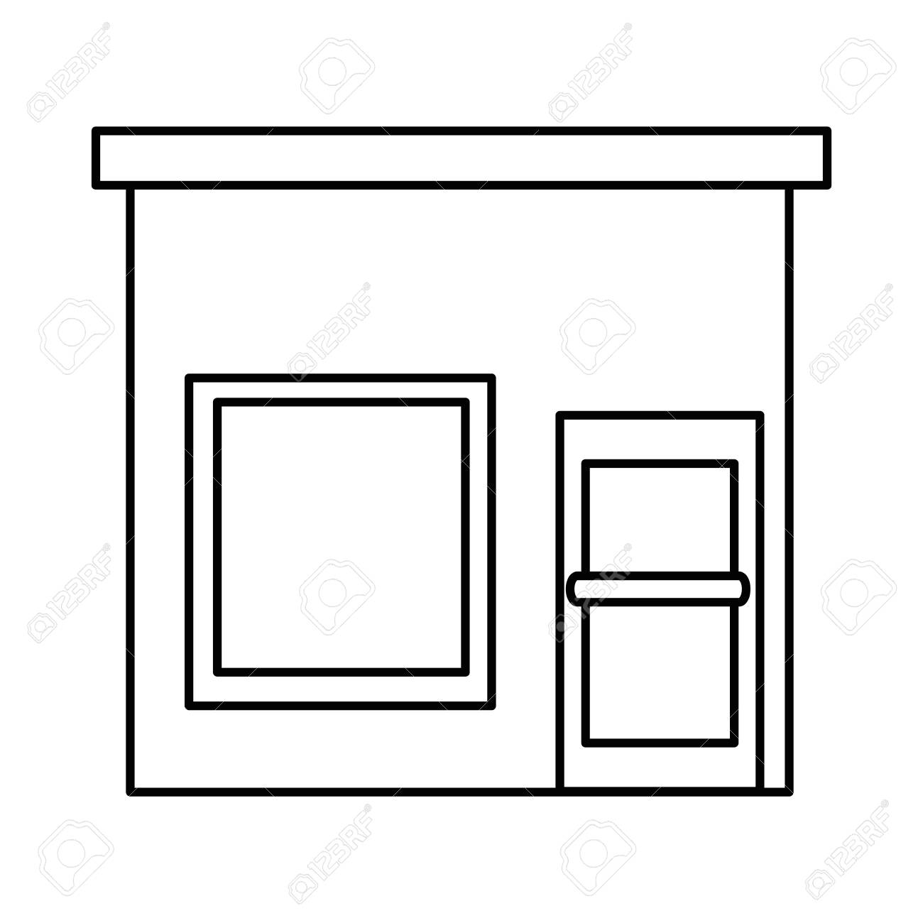 店舗建物前面アイコンベクトルイラストデザイン のイラスト素材 ベクタ Image