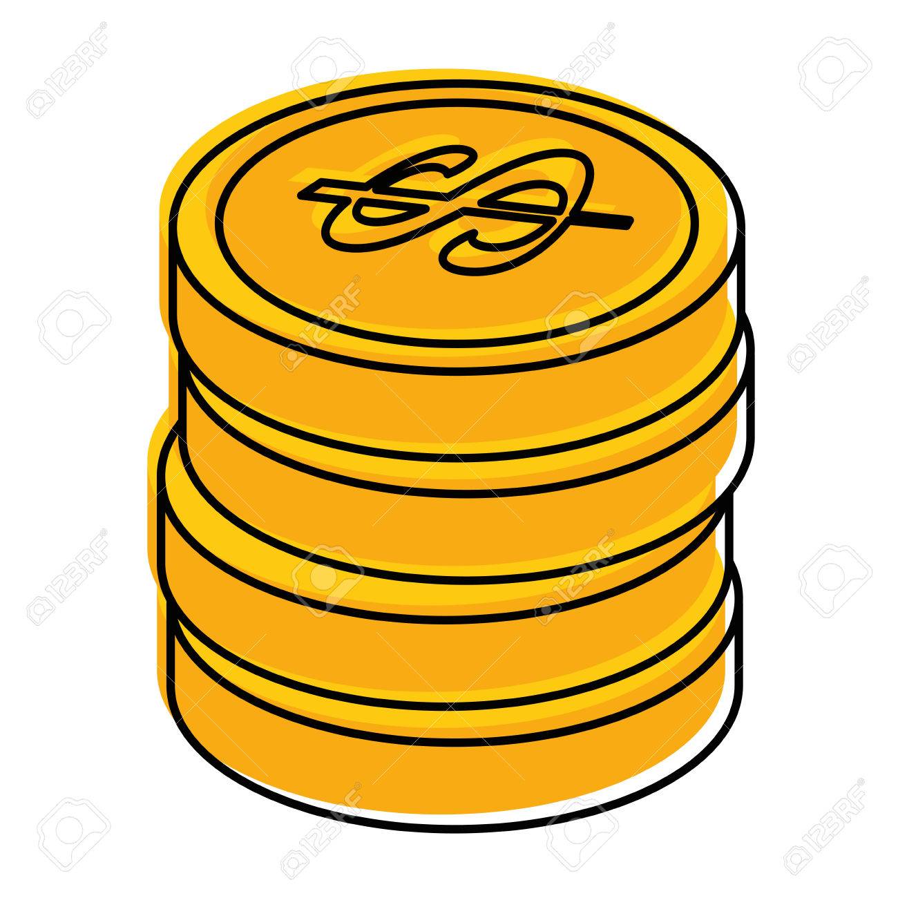 コインマネー分離アイコンベクトルイラストデザインのイラスト素材・ベクター Image 85656962