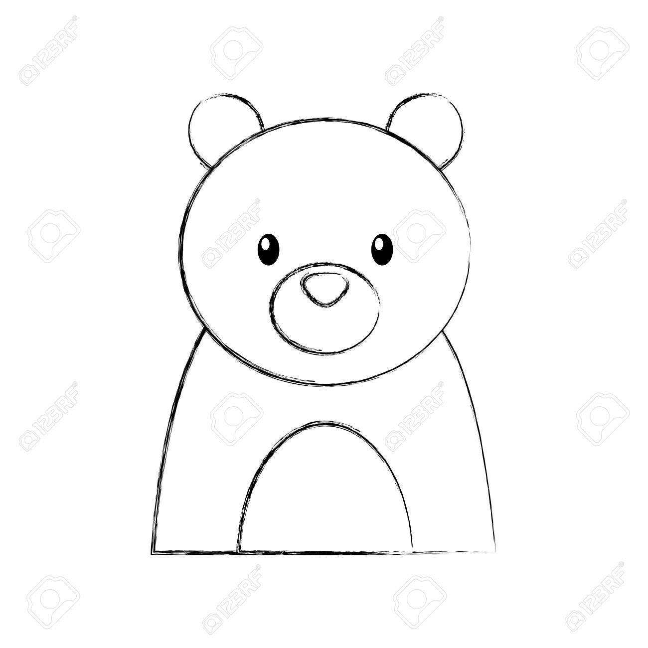 森クマ動物捕食者野生哺乳動物ベクトル図 のイラスト素材 ベクタ Image