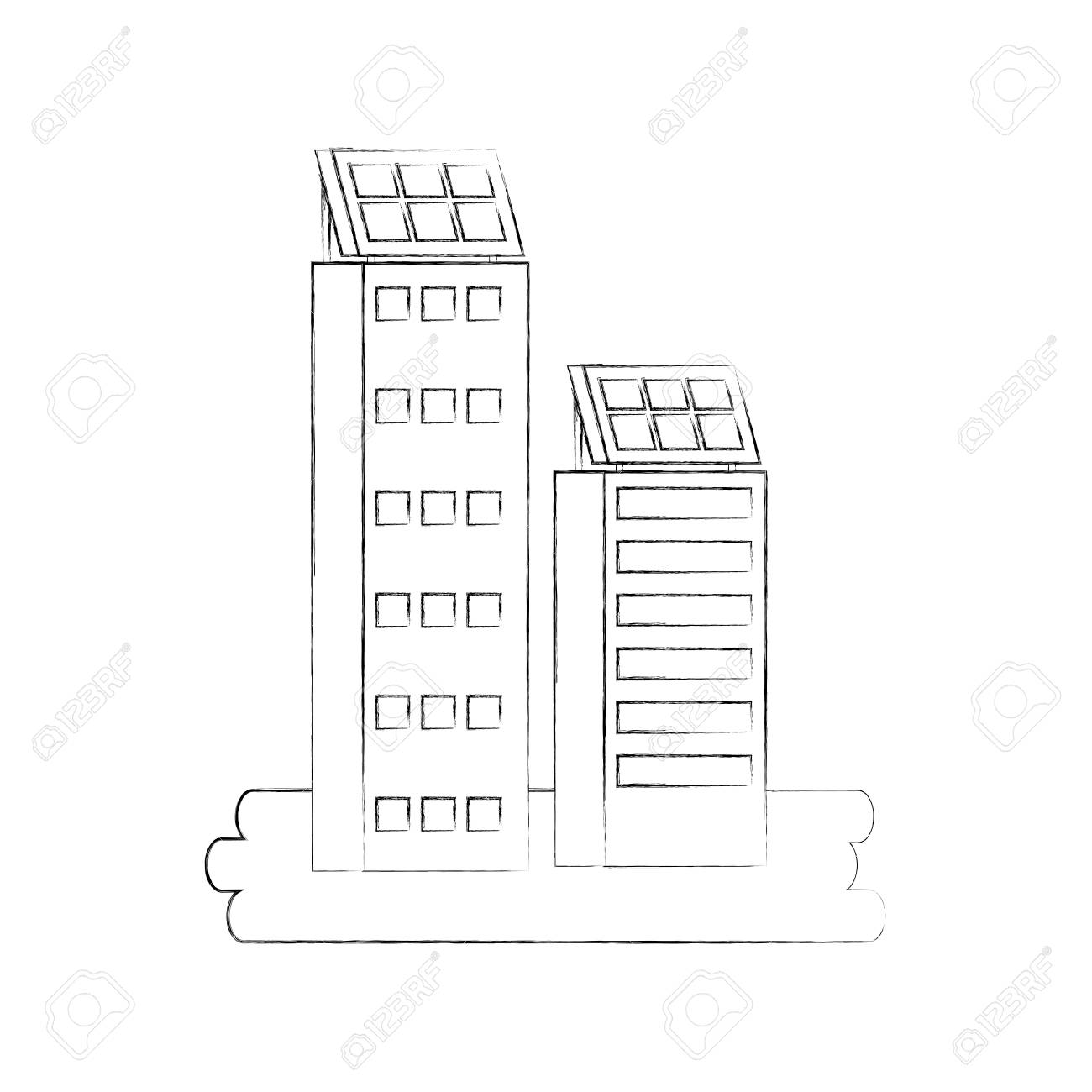 ビル事業所やマンション住宅都市構造ベクトルイラスト のイラスト素材 ベクタ Image ビル事業所やマンション住宅都市構造ベクトルイラスト のイラスト素材 ベクタ Image