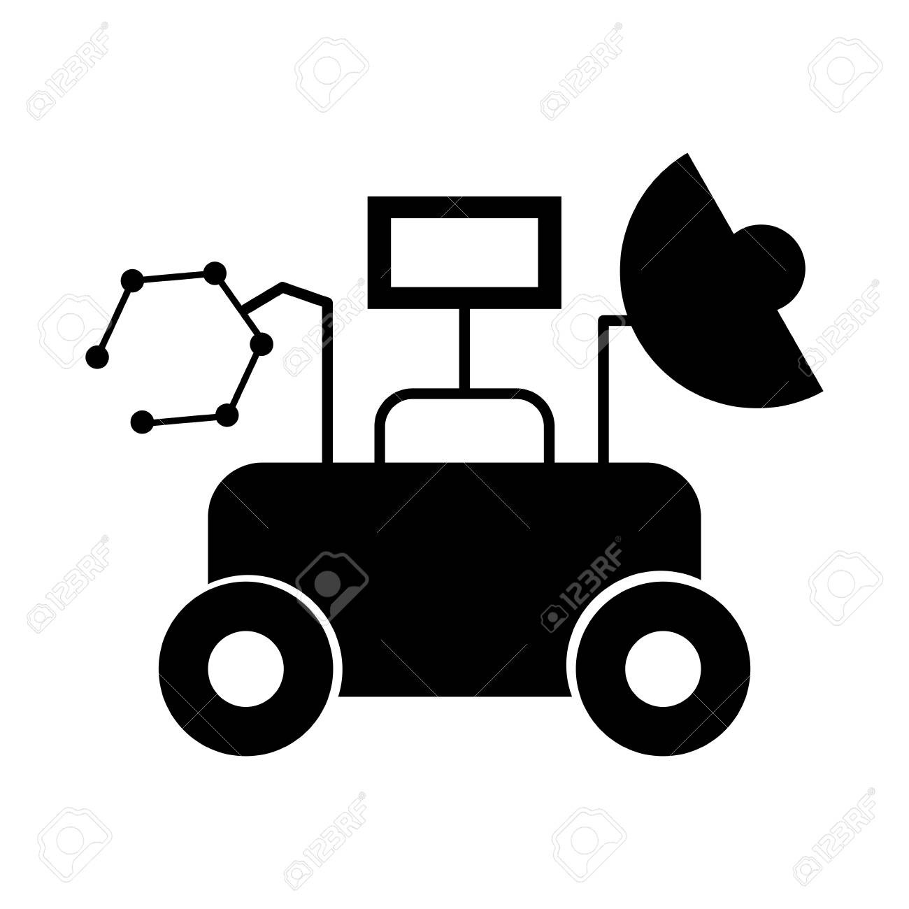 ローバースペース探査と冒険シンボルベクトルイラストを発見のイラスト素材 ベクタ Image