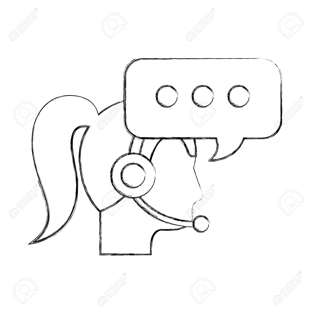 元の女性 オペレーター イラスト 動物の島