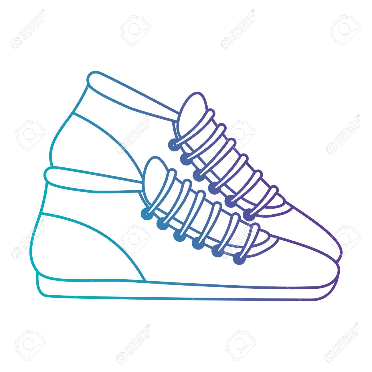 スポーツ テニス シューズ分離アイコン ベクトル イラスト デザイン のイラスト素材 ベクタ Image