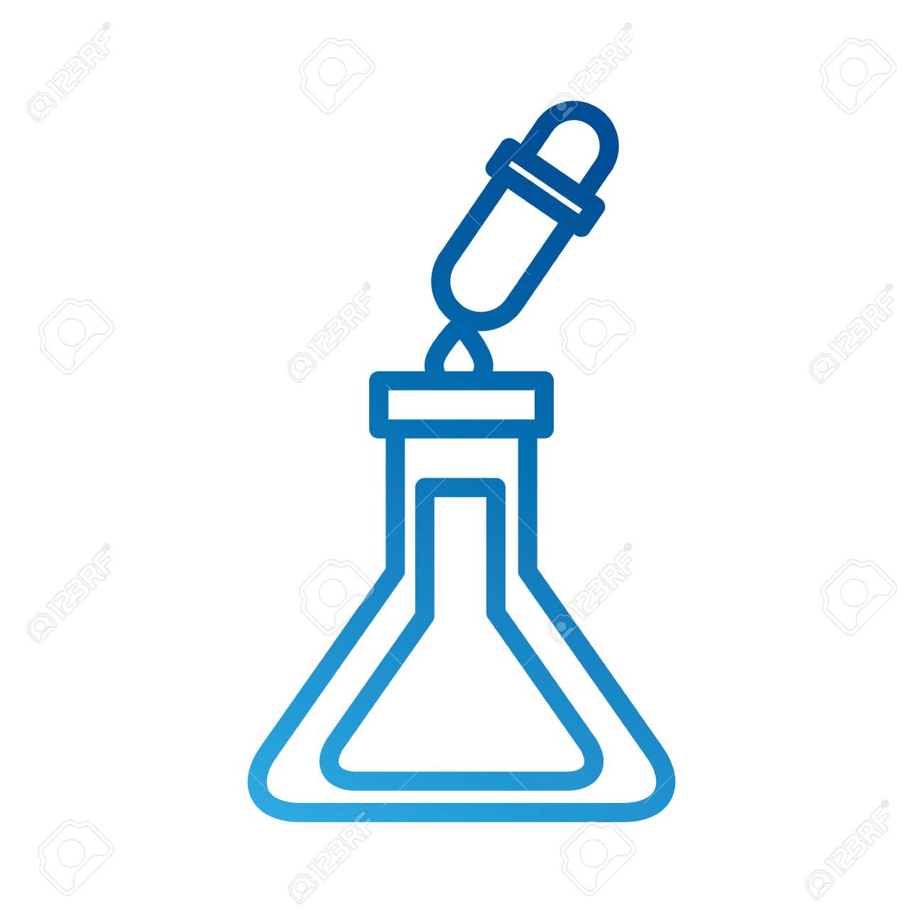 学校テスト チューブ スポイト液体科学ベクトル イラストのイラスト素材 ベクタ Image