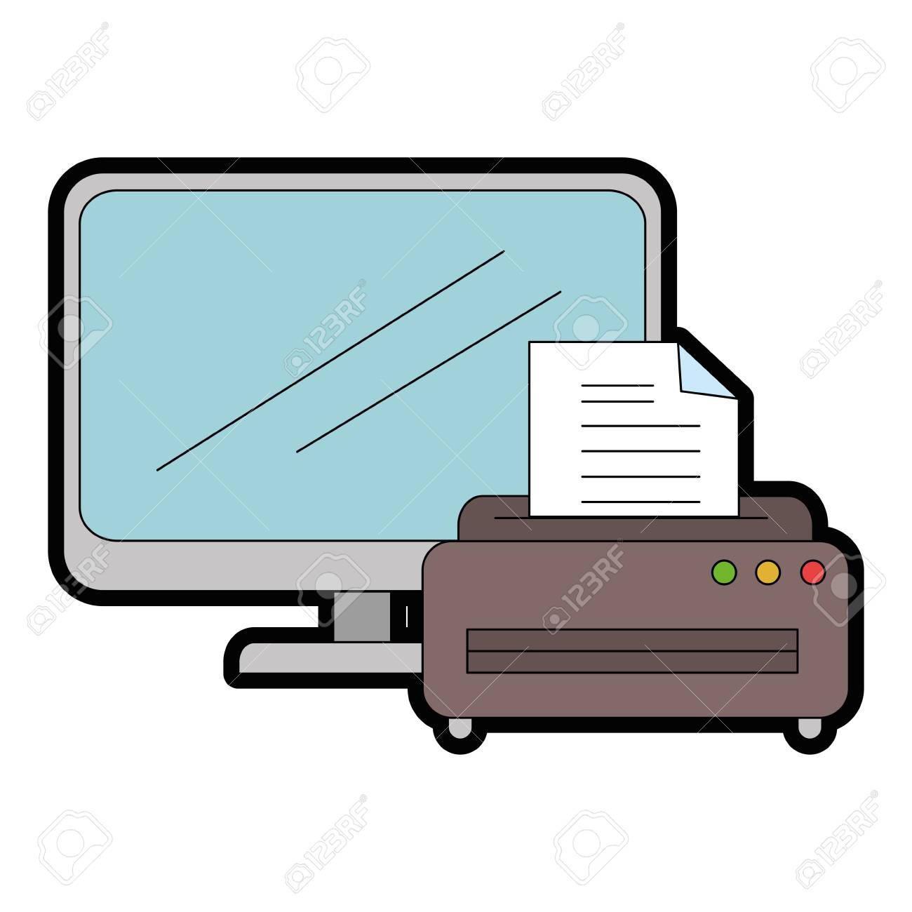 laptop computer with printer
