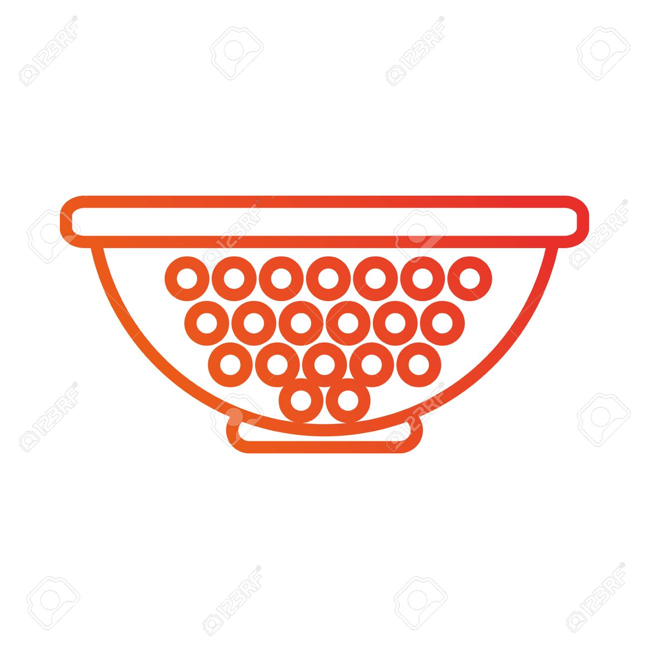 ザルパスタストレーナー用具キッチンベクターイラストのイラスト素材 ベクタ Image