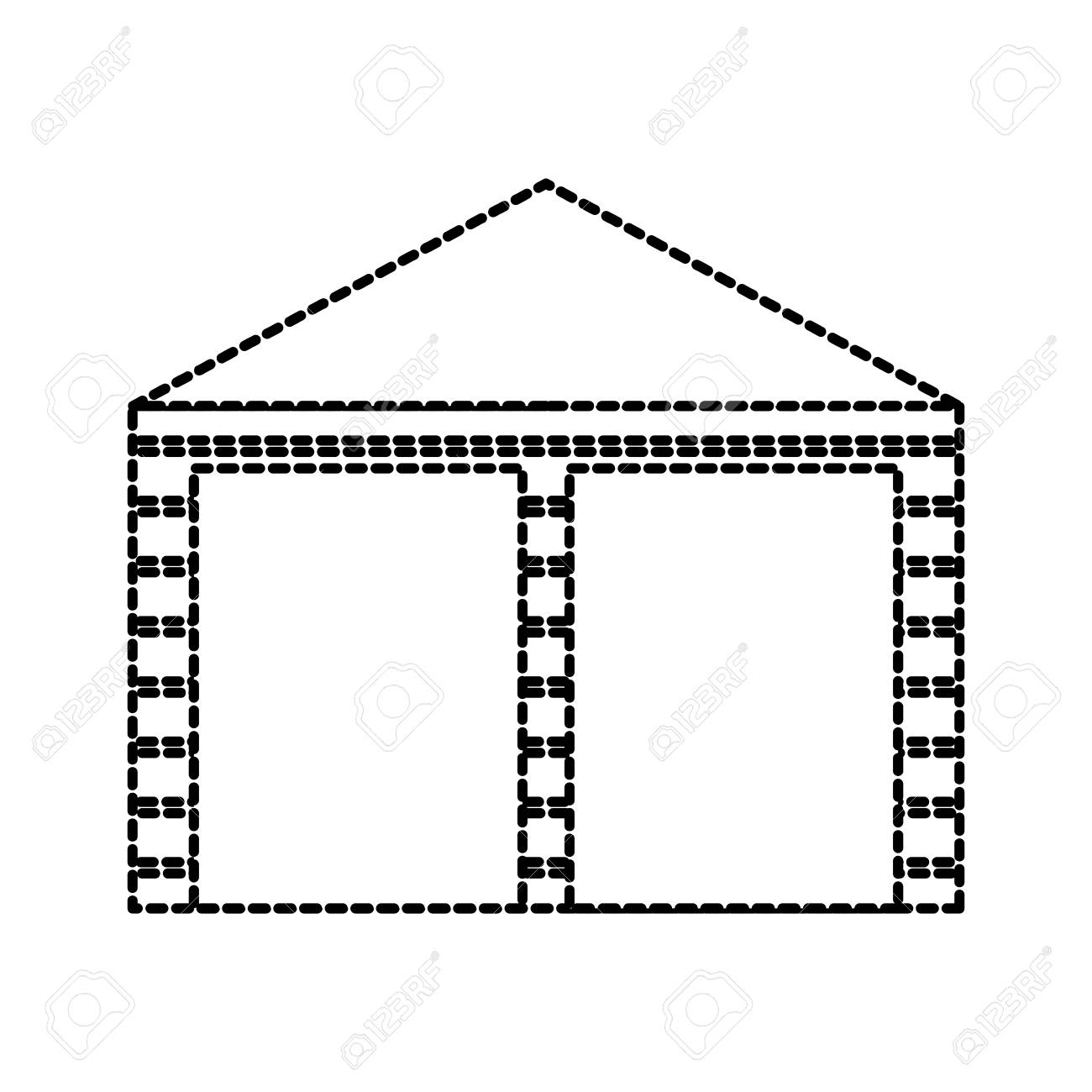 建物の外装の商業空のベクター イラスト倉庫のイラスト素材 ベクタ Image