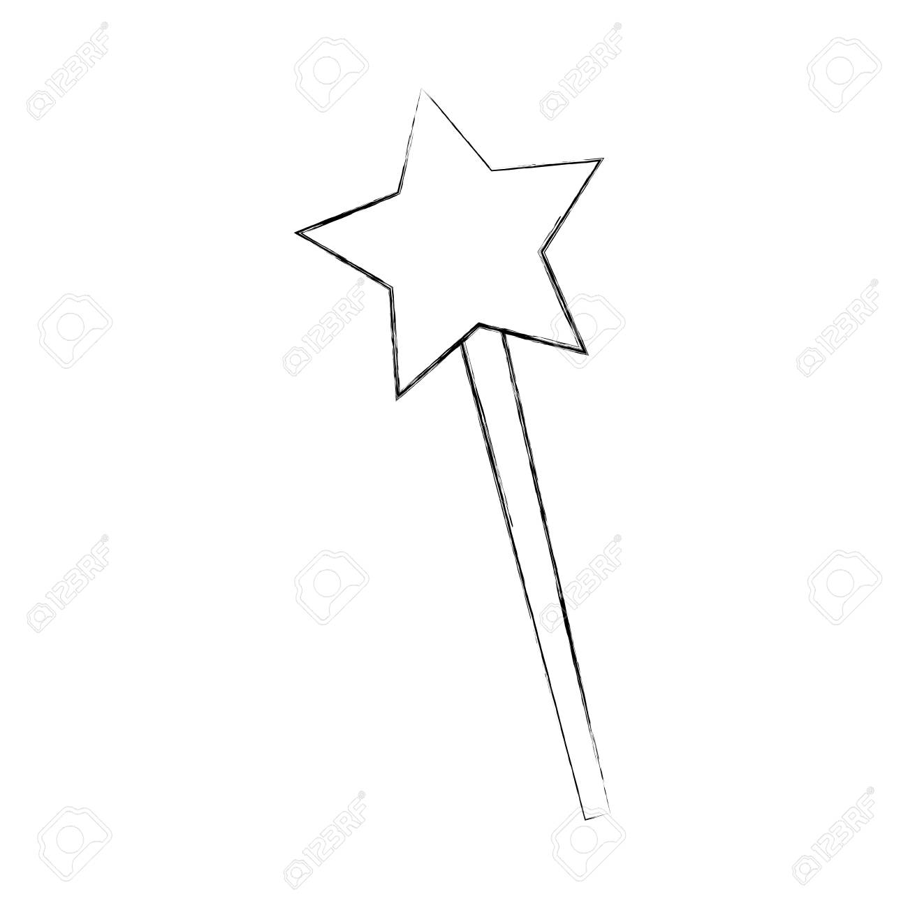 魔法の妖精の杖想像ファンタジー ベクトル図のイラスト素材 ベクタ Image